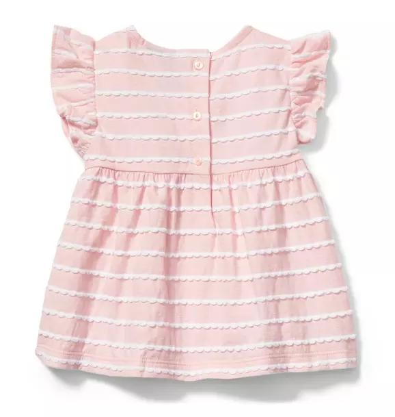 Scalloped Striped Dress  image number 1