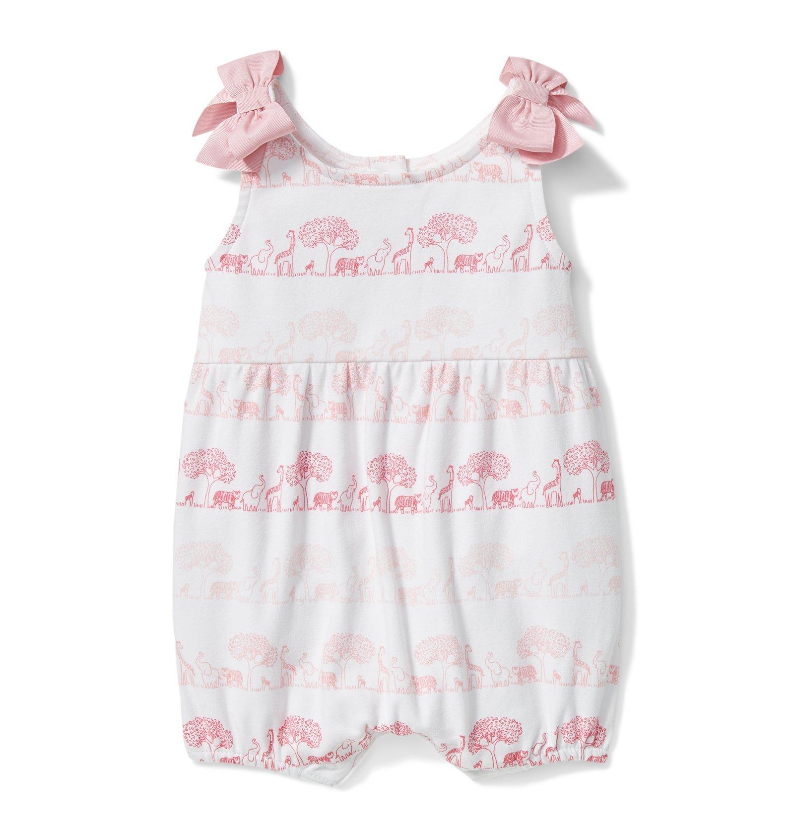 Baby Animal Parade Shoulder Bow Romper image number 0