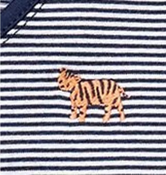 Stripe Tiger Kimono Footed Set image number 2