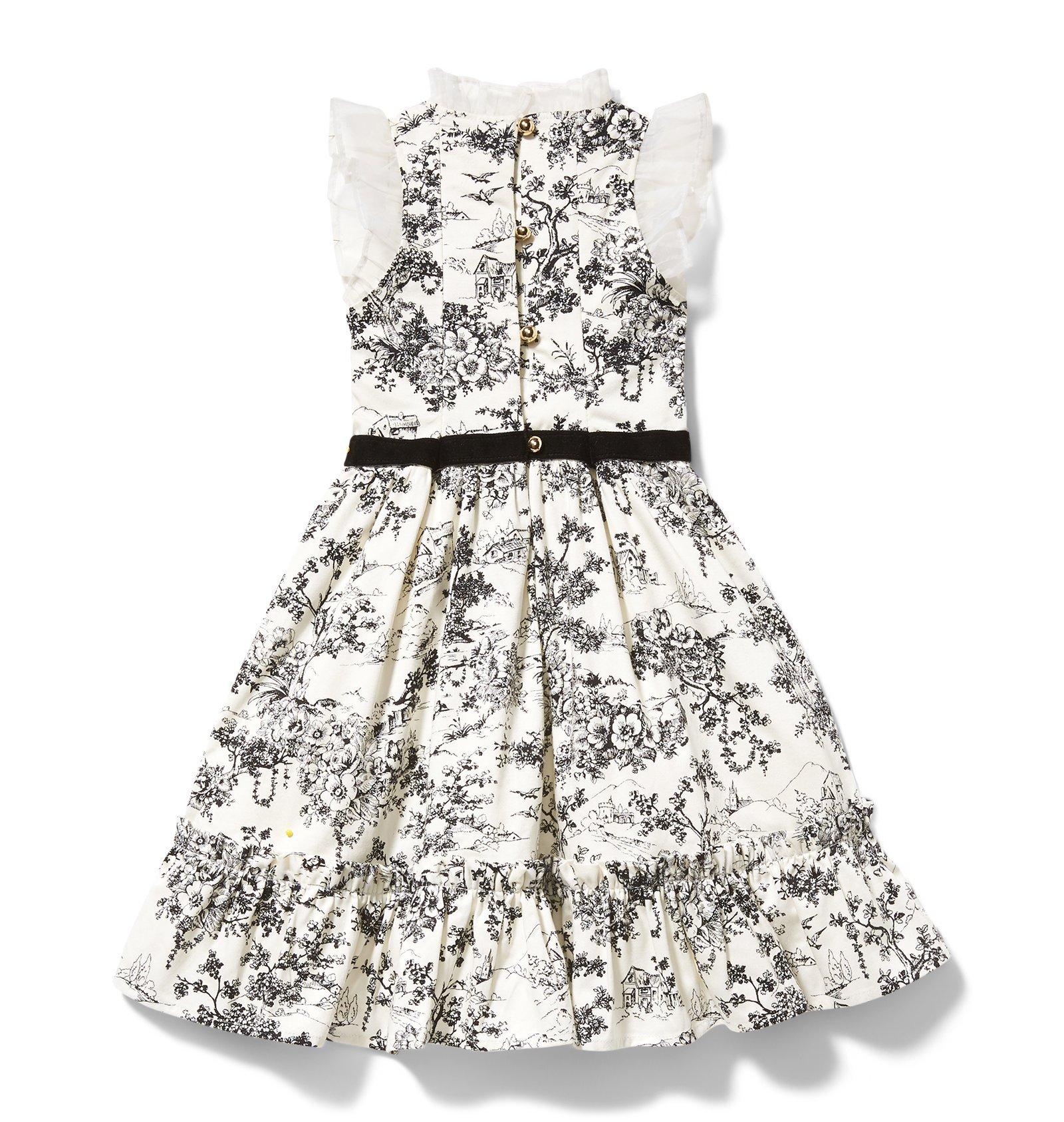 Ruffle Trim Toile Dress  image number 1