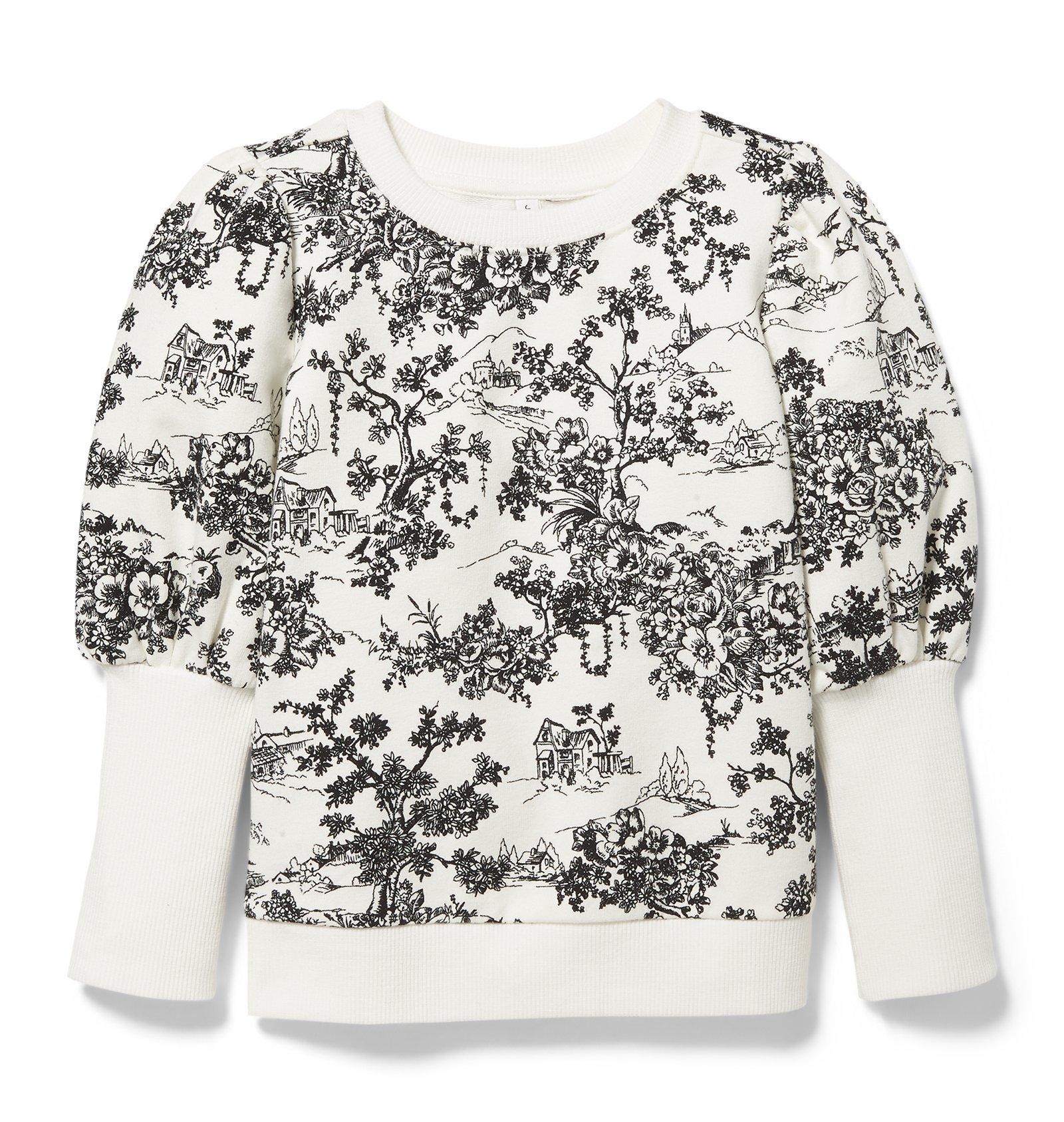 Toile Puff Sleeve Sweatshirt 