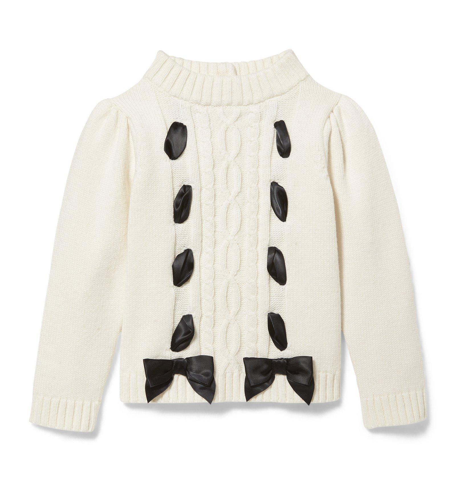 Bow Cable Knit Sweater  image number 0