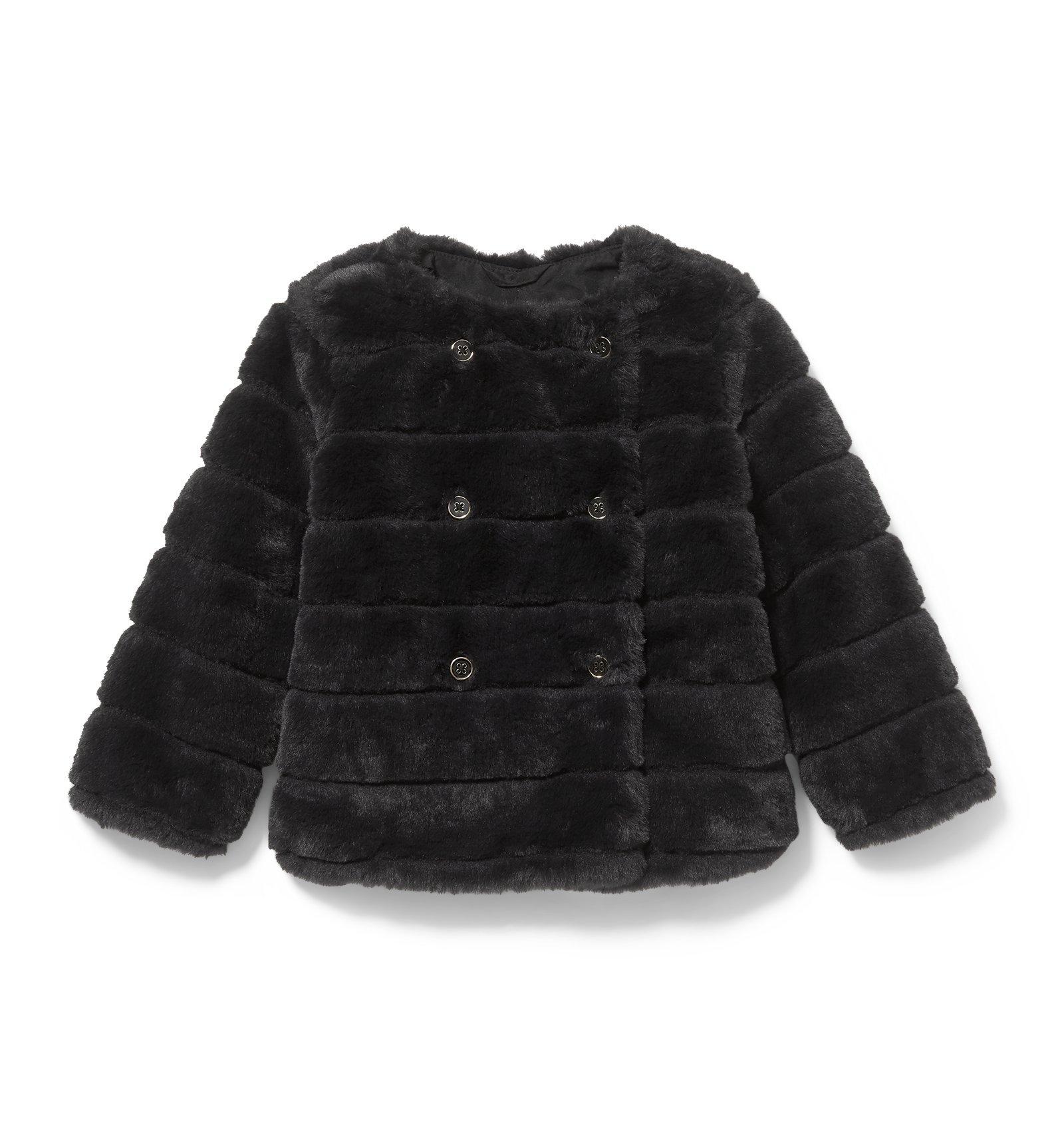 Channel Faux Fur Short Coat  image number 0