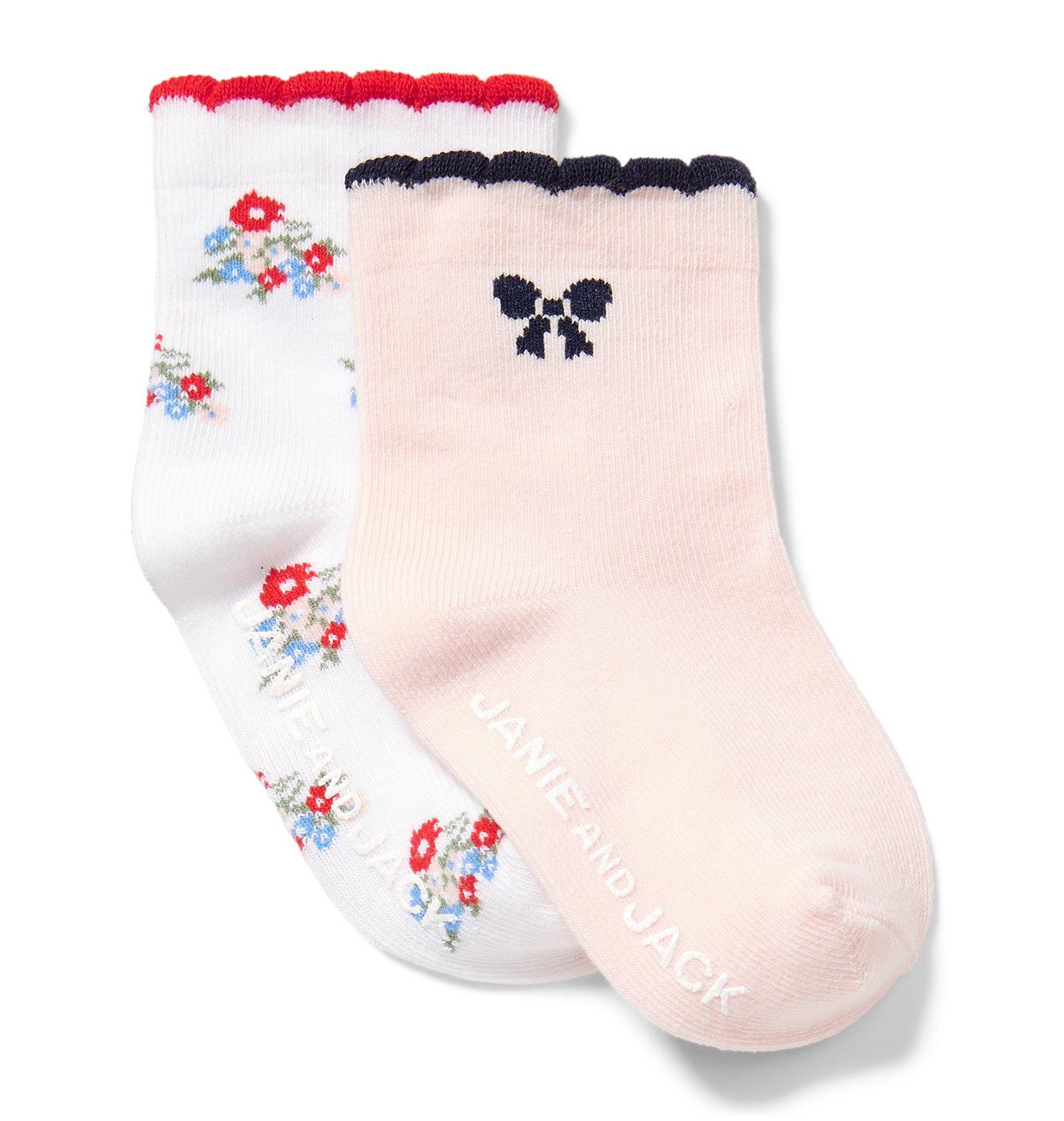 Floral And Bow Sock 2-Pack image number 0