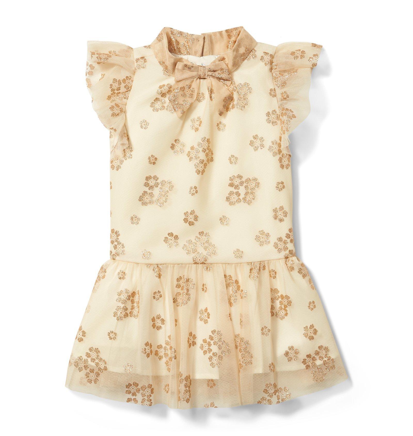 Glitter Floral Tulle Dress  image number 0