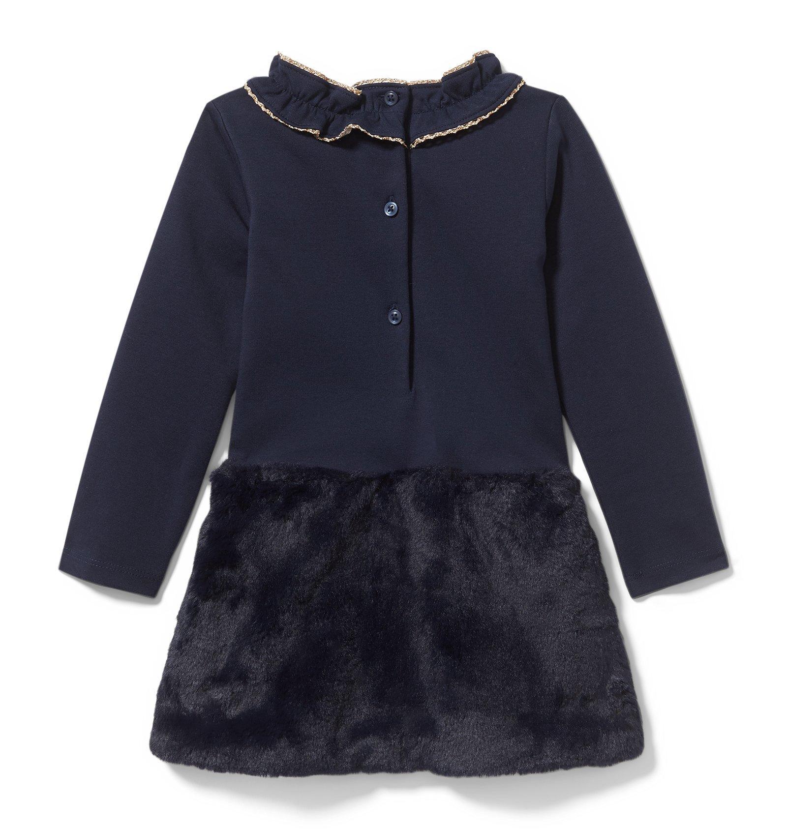 Faux Fur Ponte Dress  image number 1