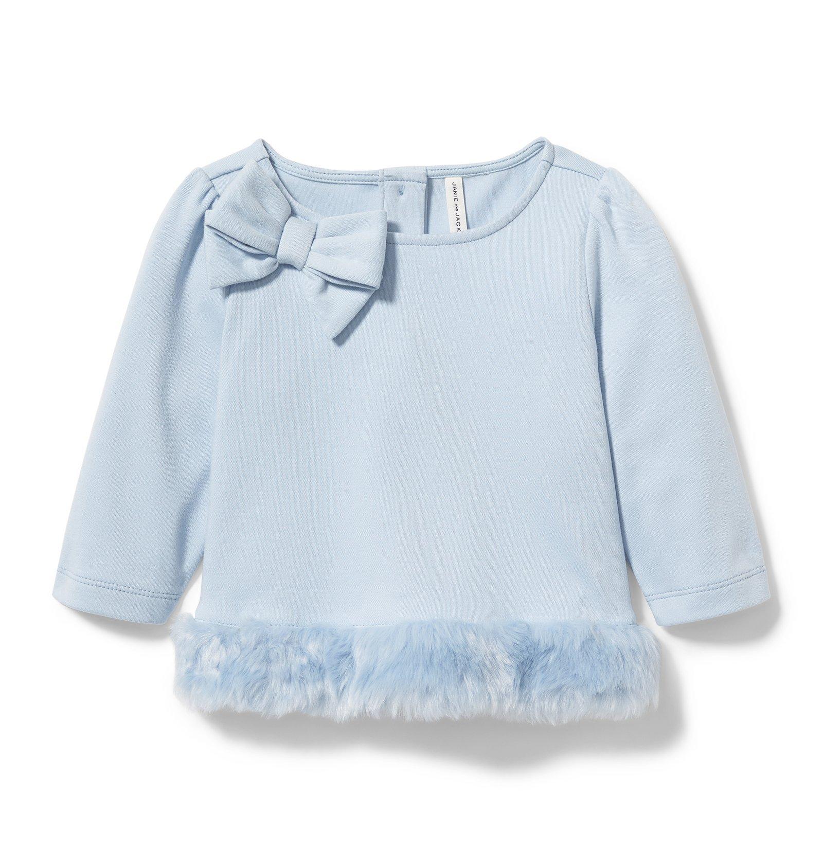 Bow Faux Fur Trim Top image number 0