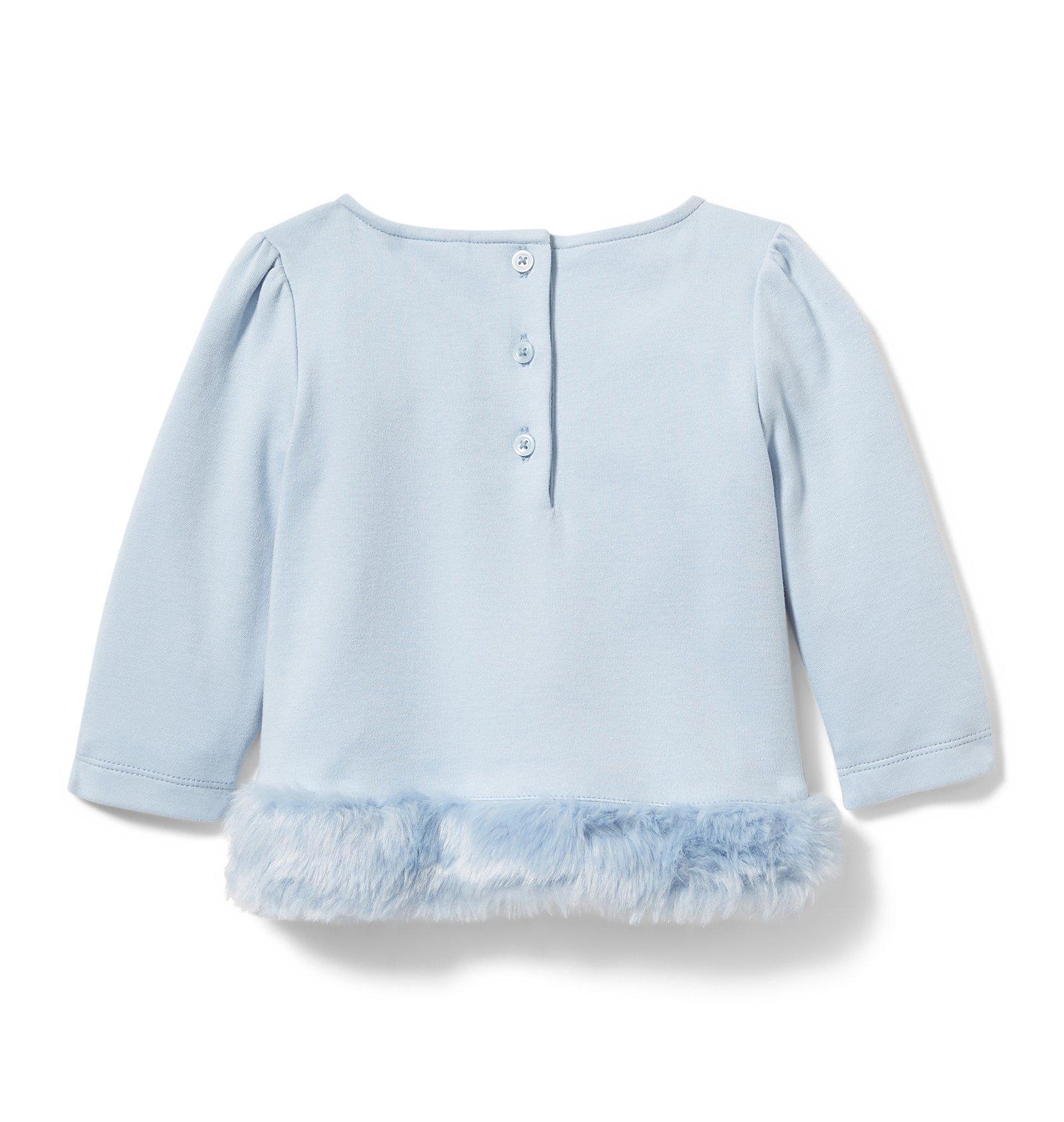 Bow Faux Fur Trim Top image number 1
