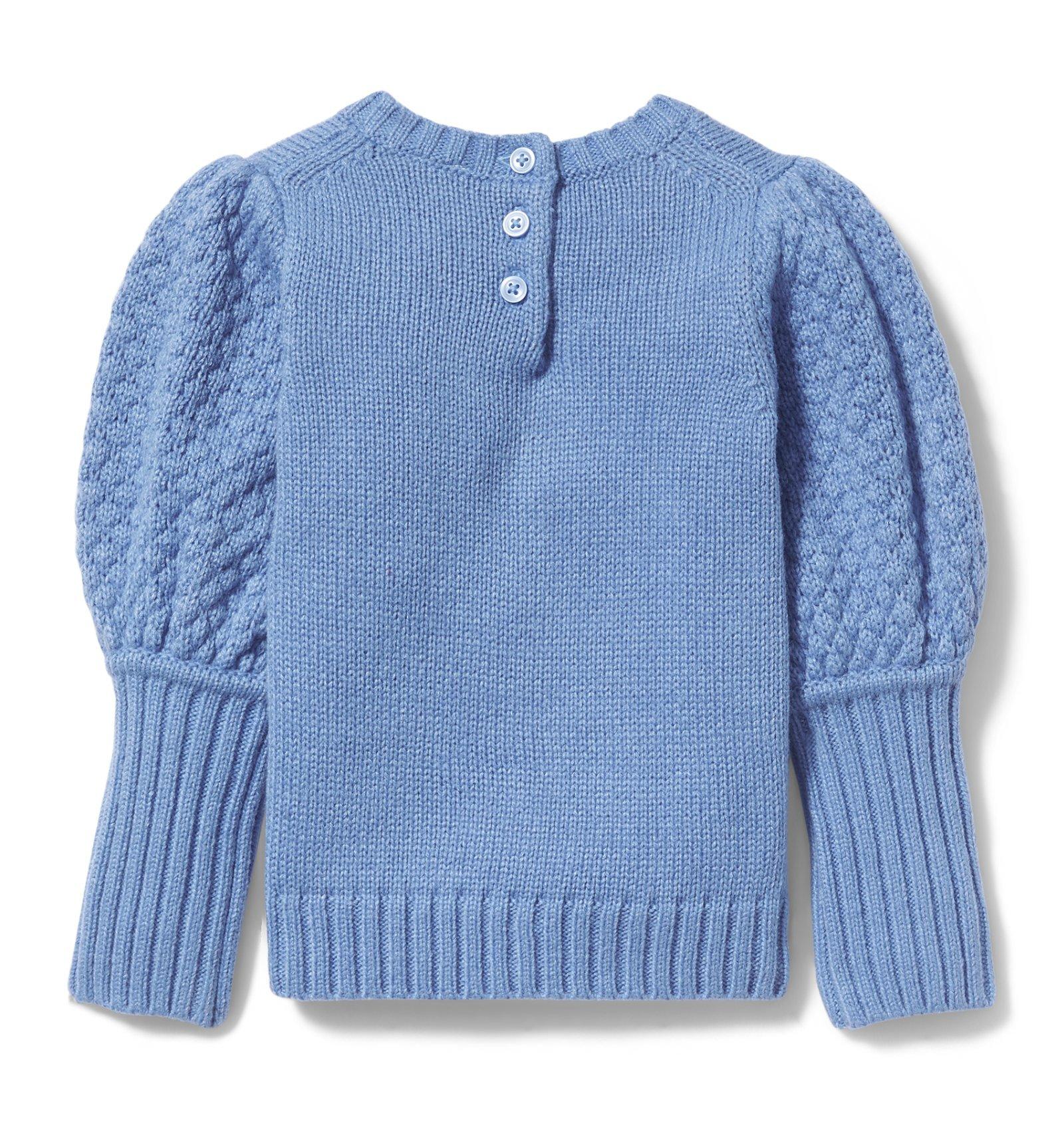 Puff Sleeve Cable Knit Sweater  image number 1