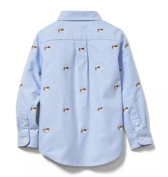 Embroidered Chambray Top image number 1