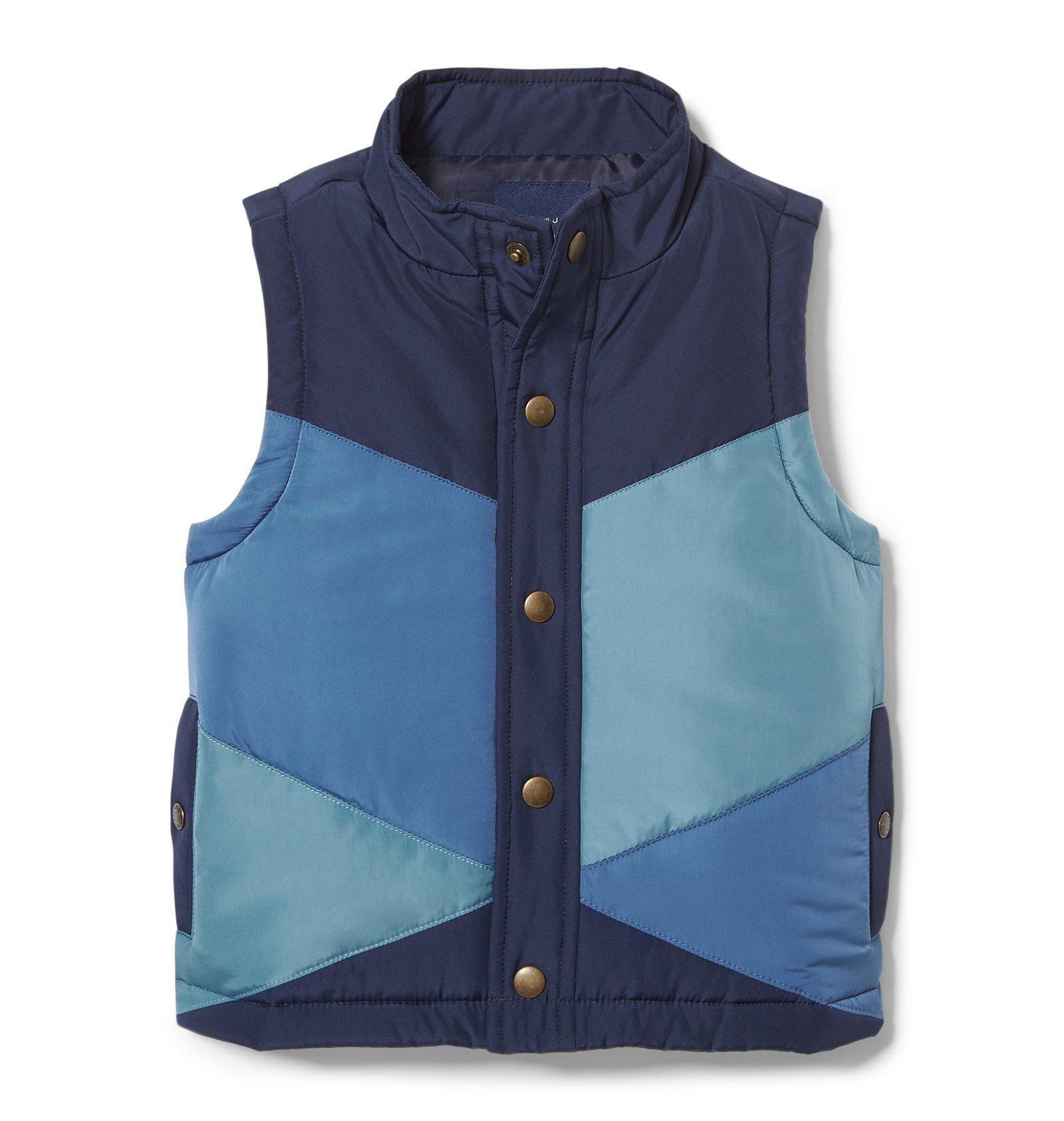 Colorblocked Puffer Vest 