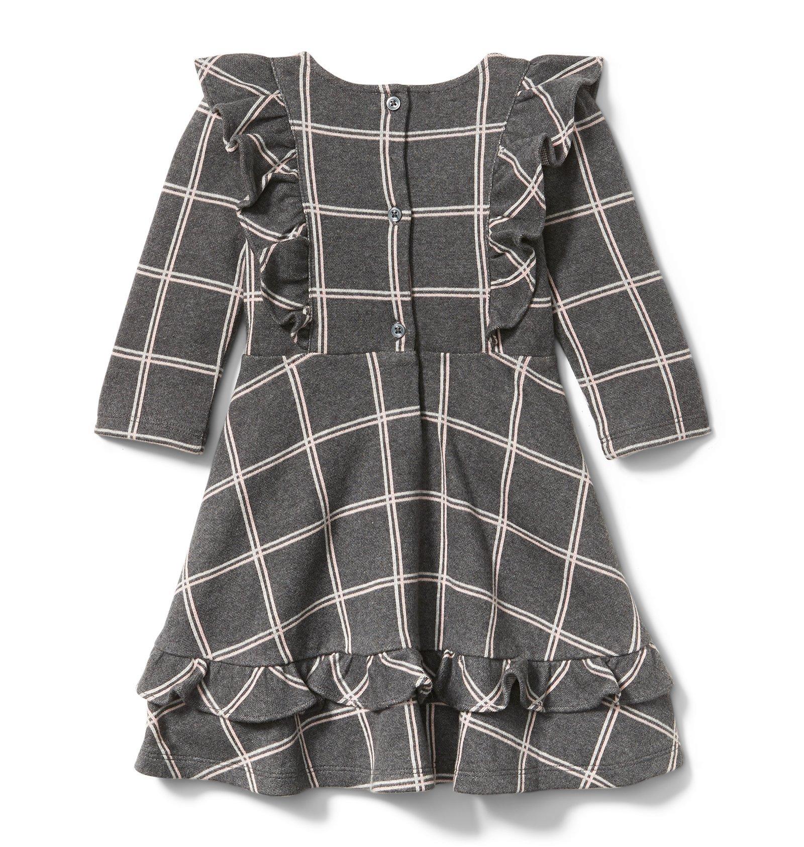 Plaid Ruffle Jacquard Dress  image number 1