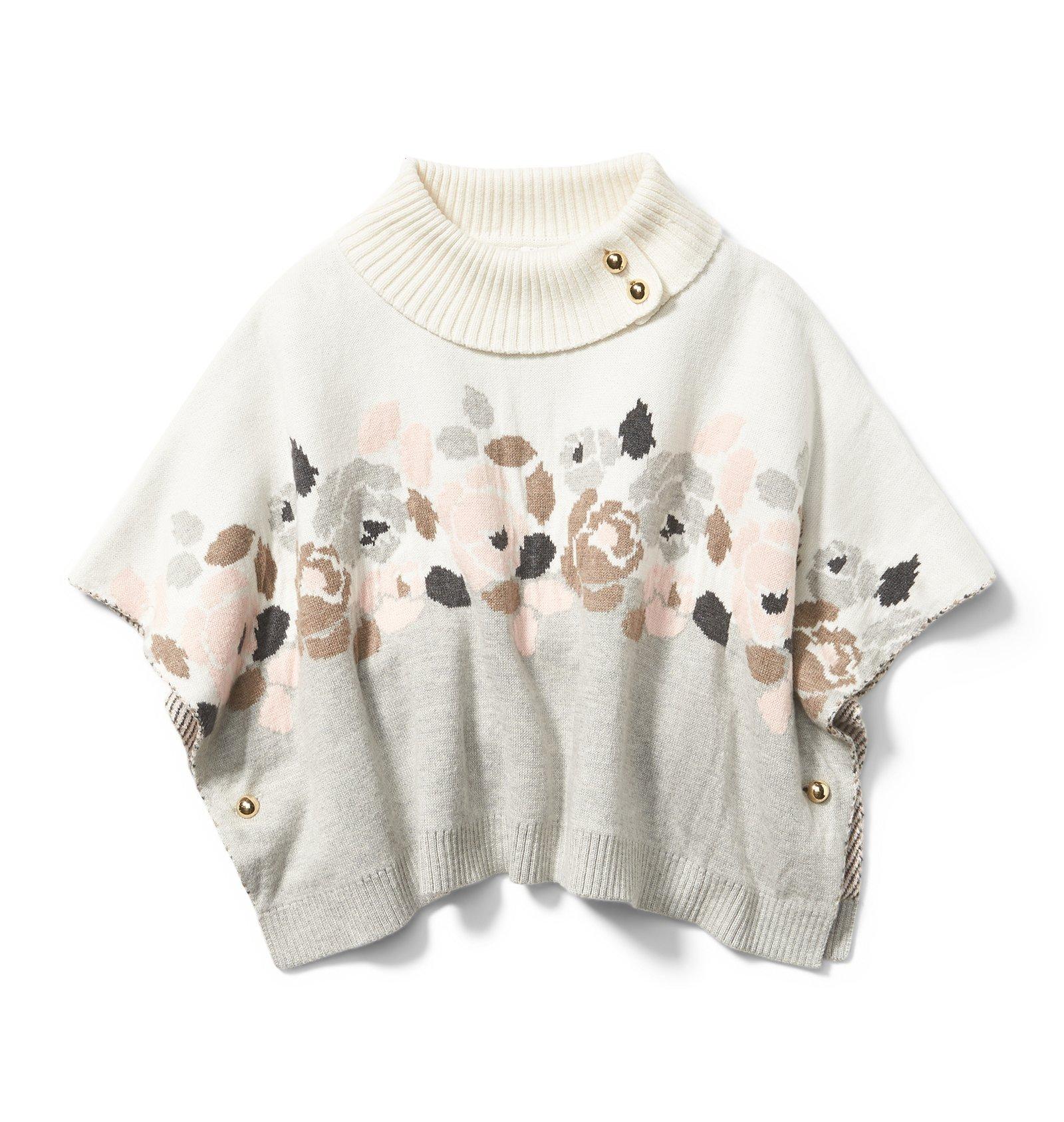 Floral Colorblocked Cape