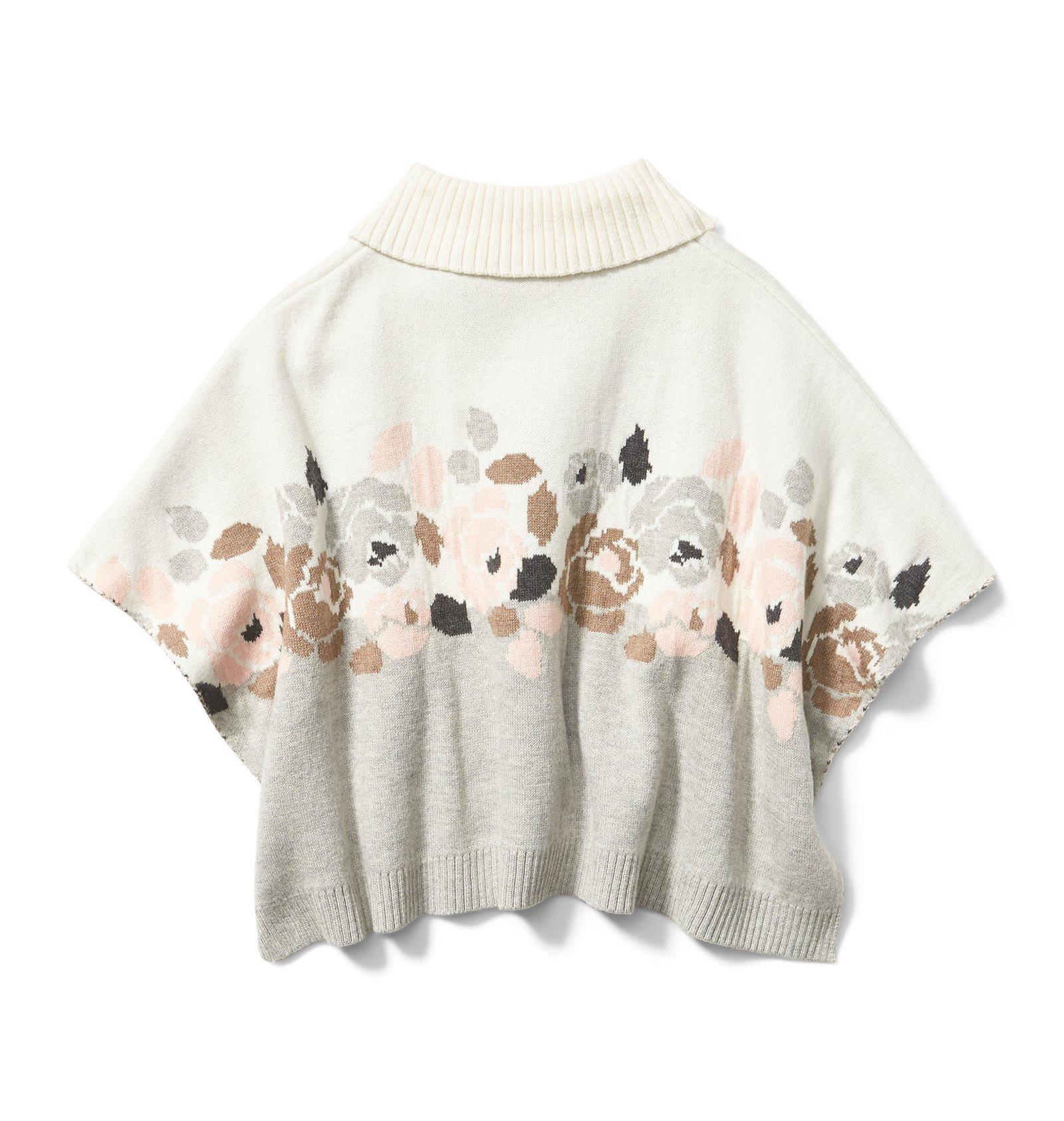 Floral Colorblocked Cape image number 2