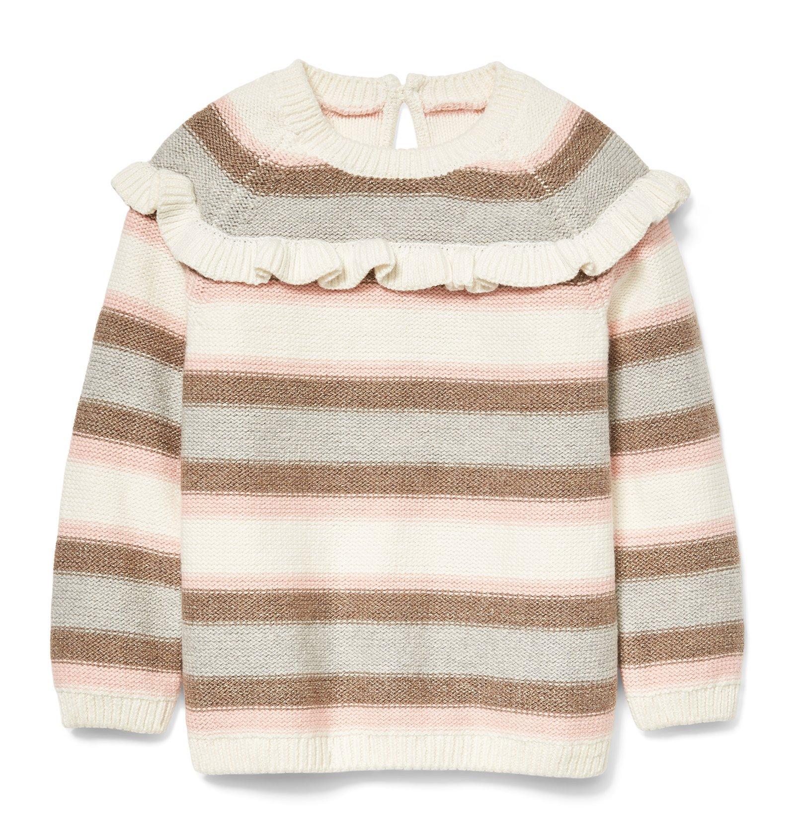 Striped Ruffle Sweater  image number 0