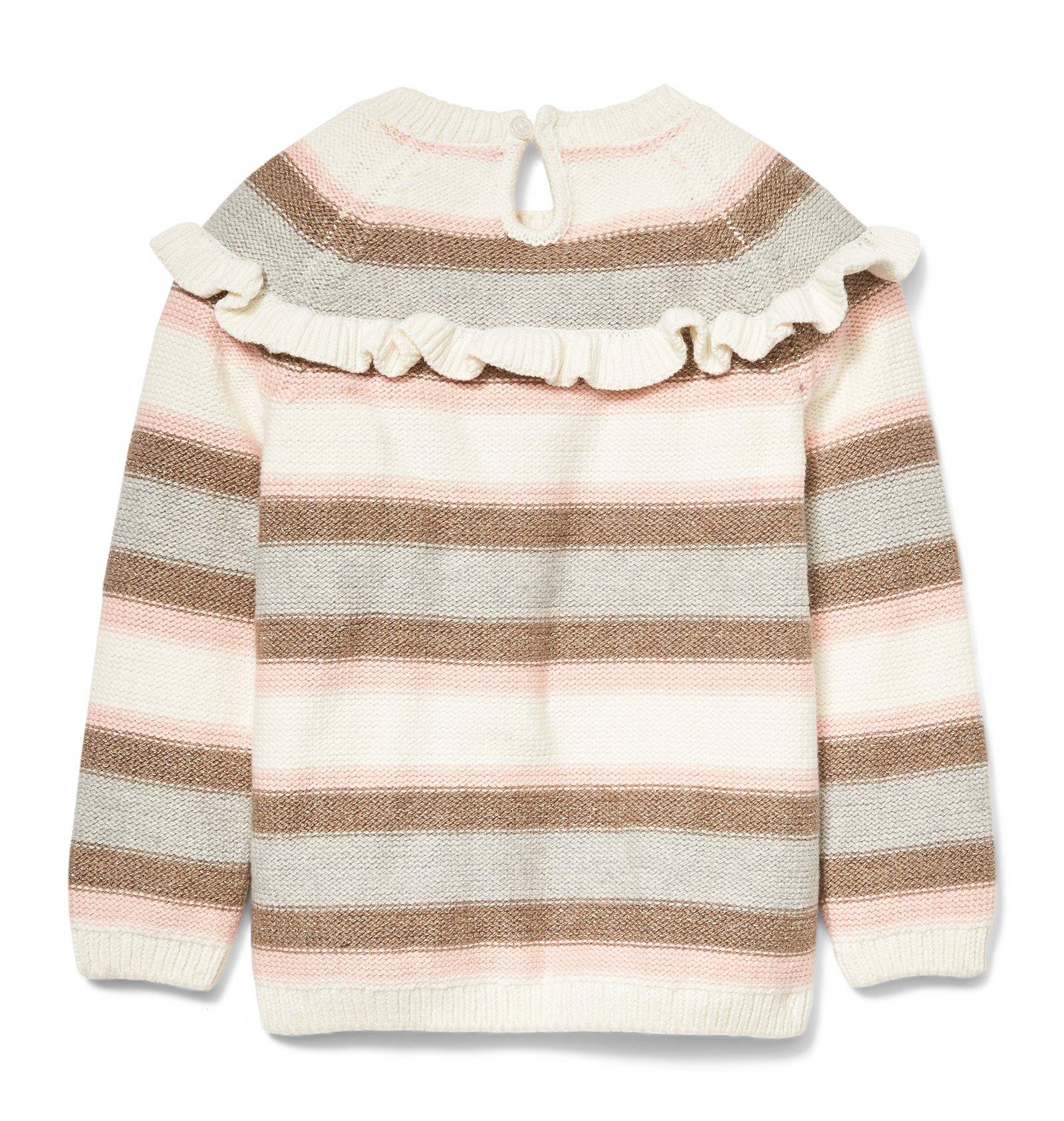 Striped Ruffle Sweater  image number 1
