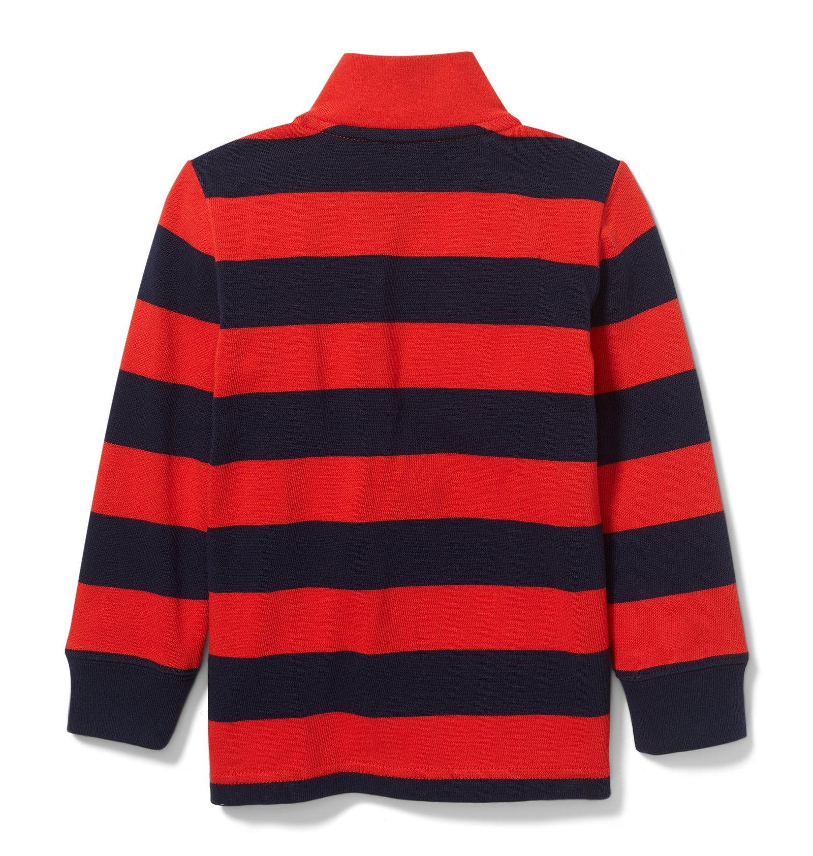 Half Snap Striped Rugby Tee image number 1