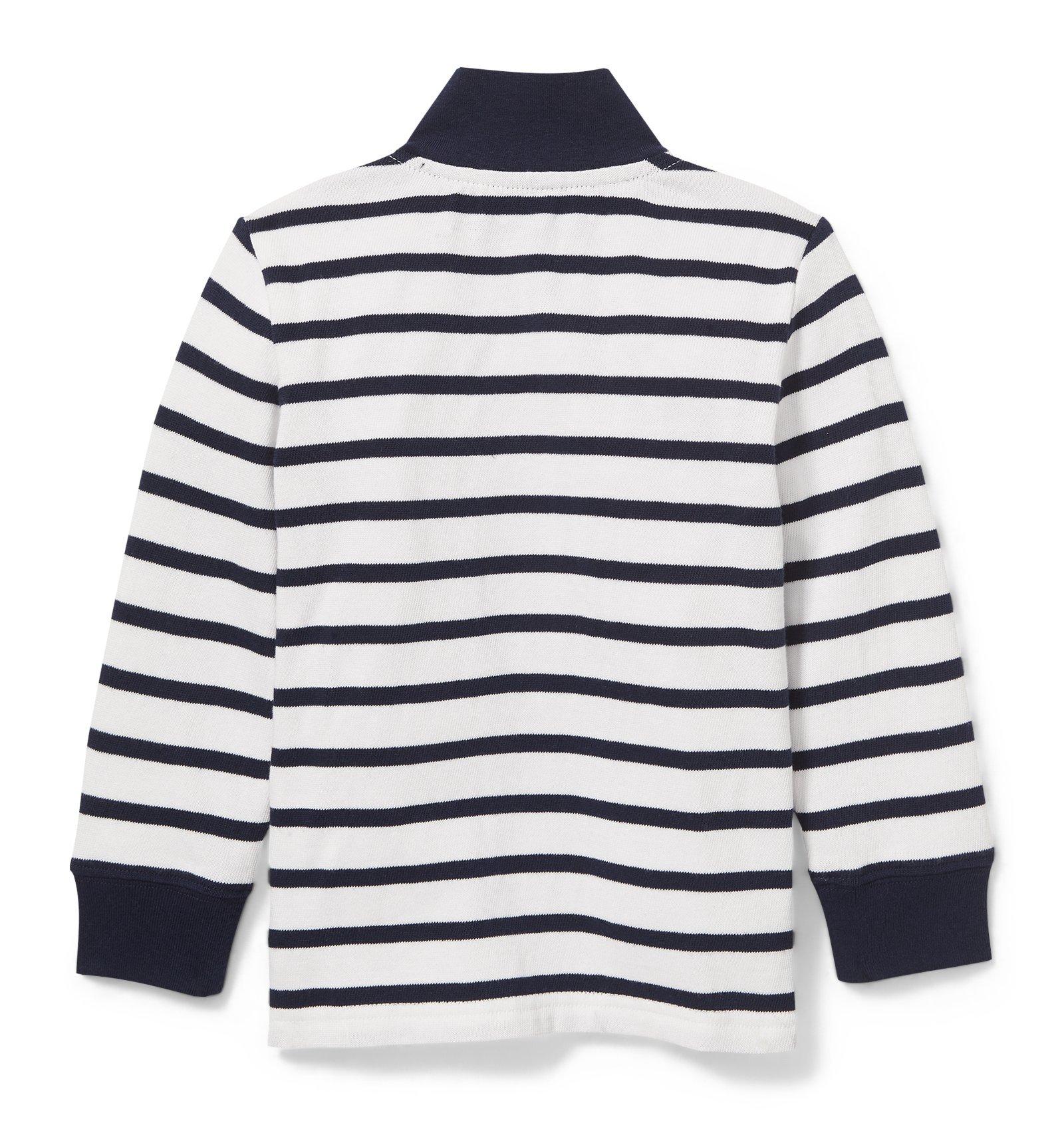 Half Snap Striped Rugby Tee image number 1