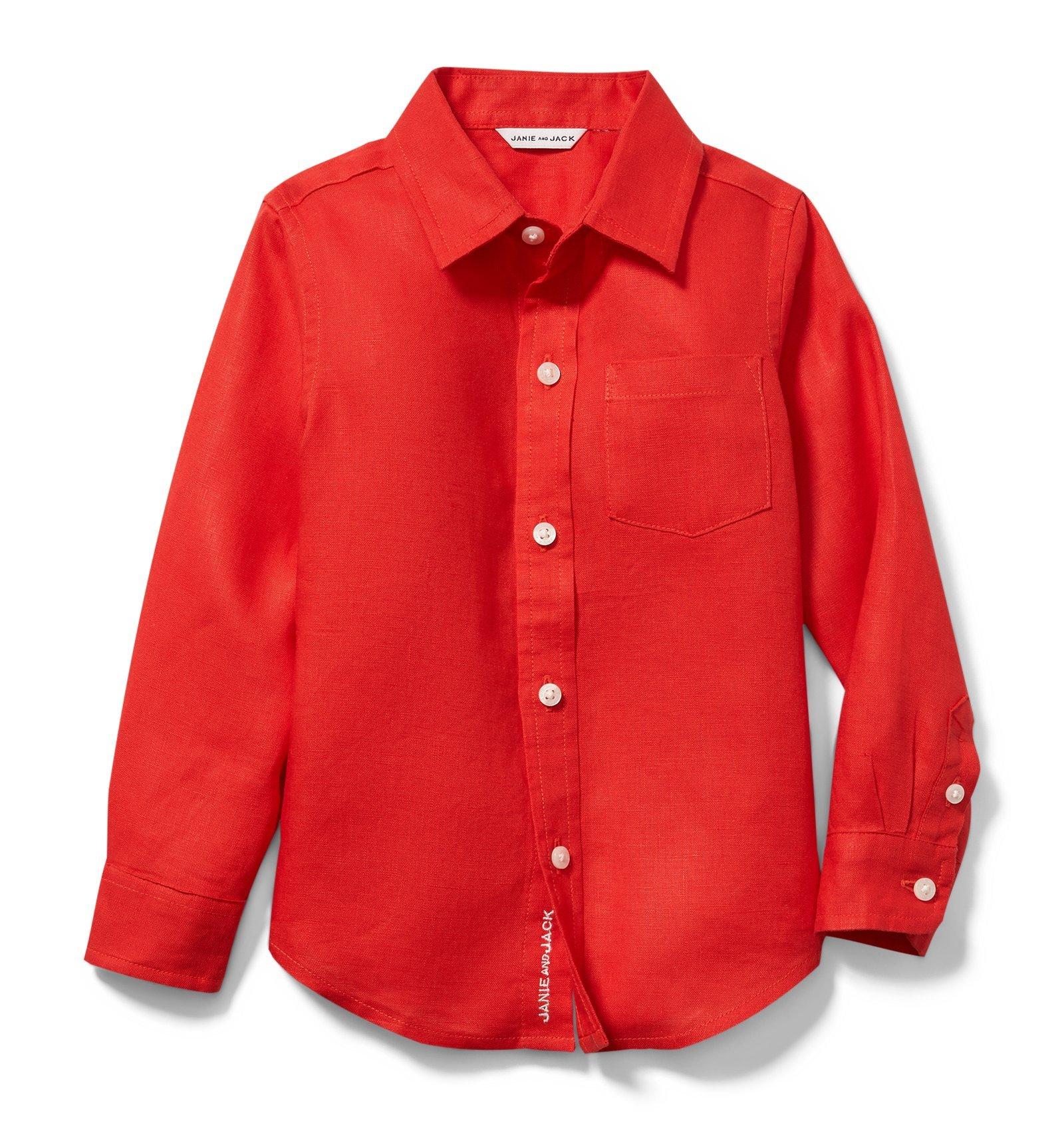 Linen Roll-Cuff Shirt 