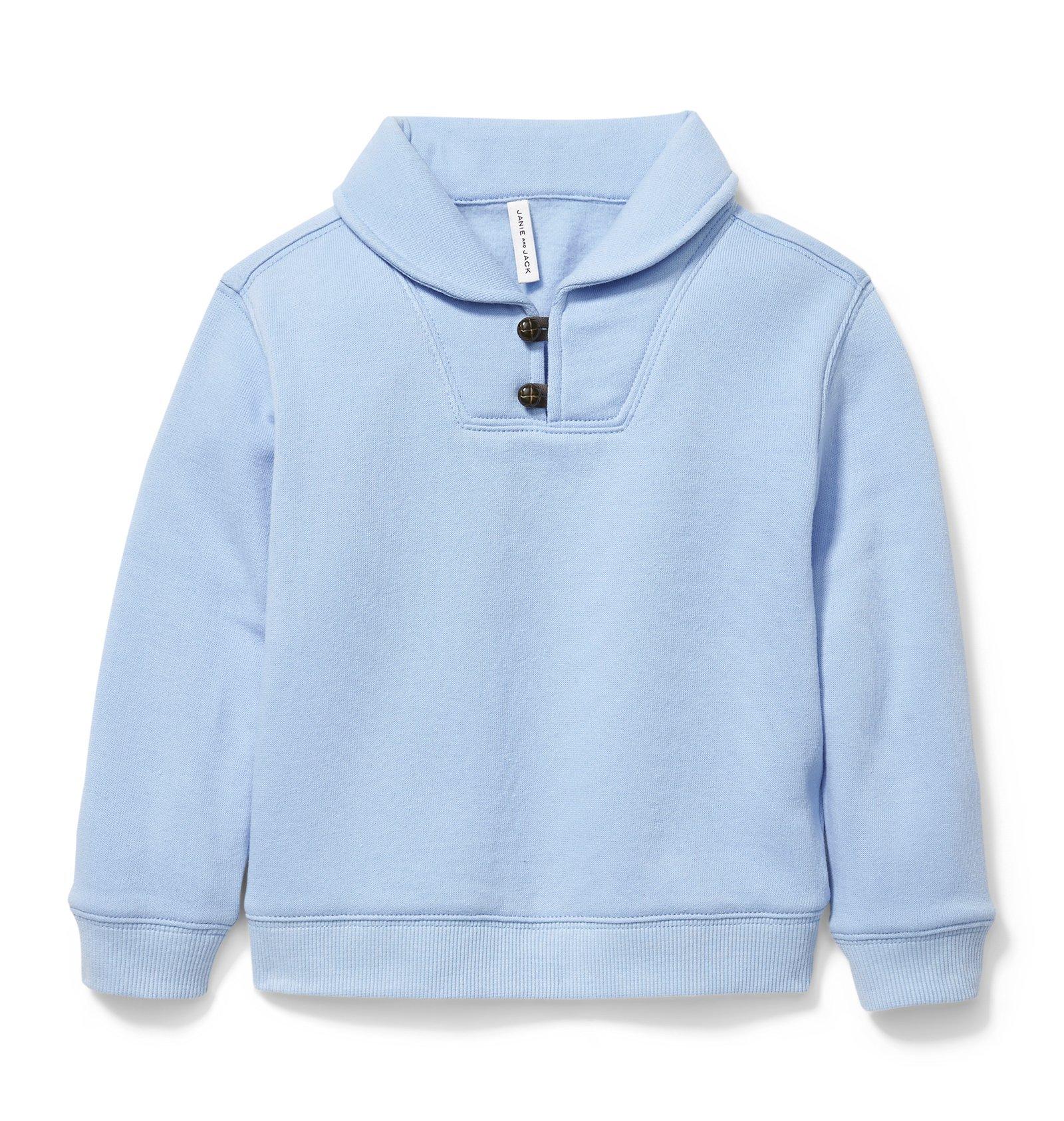 shawl collar sweatshirt