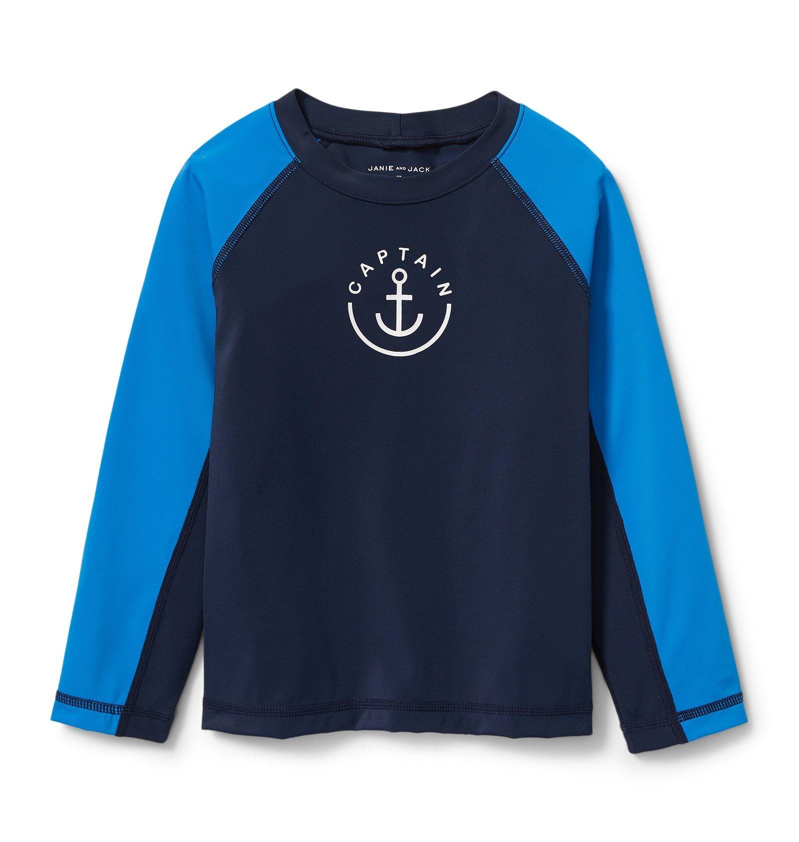 Boy Navy Captain Rash Guard by Janie and Jack