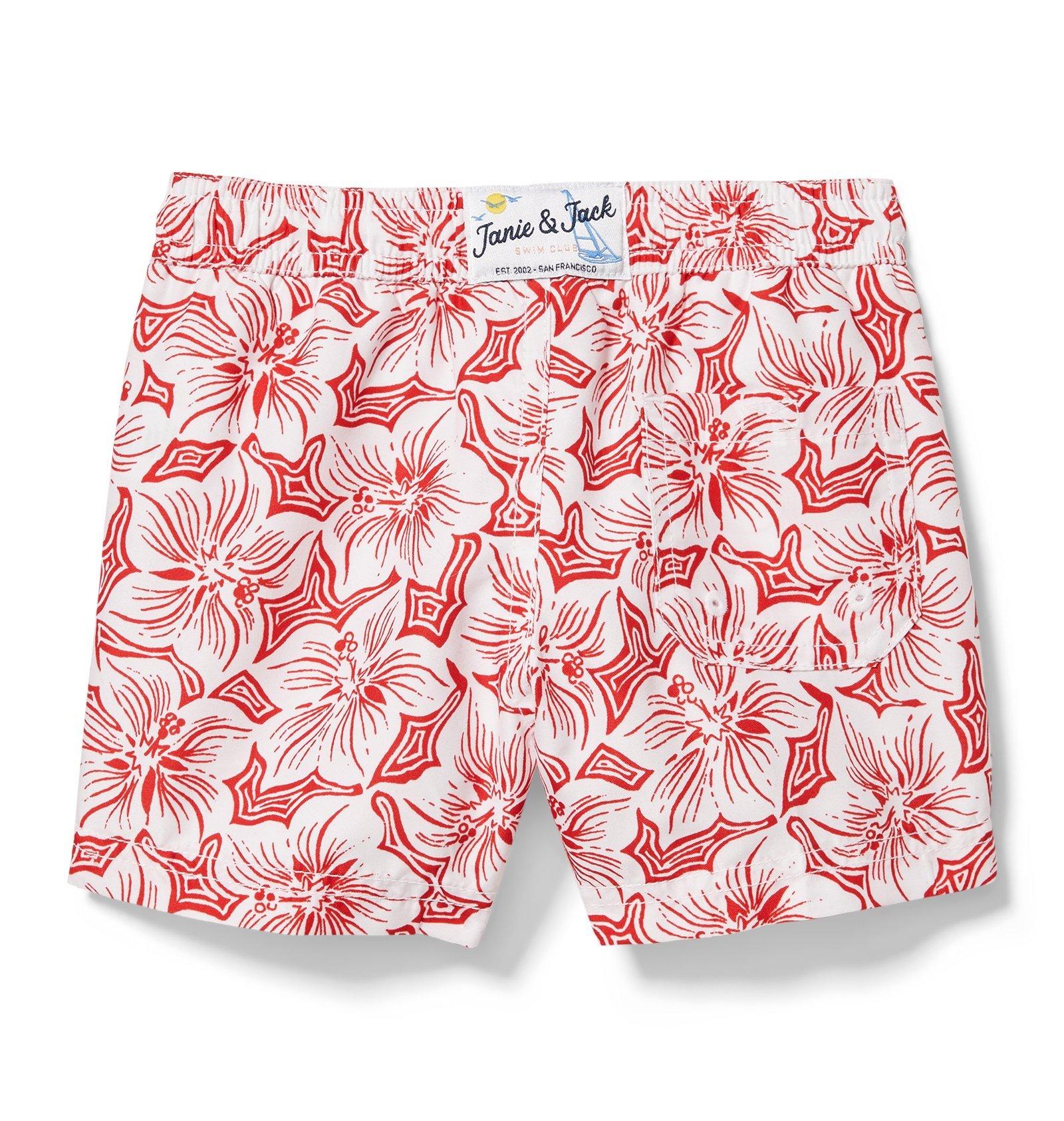 Hibiscus Print Swim Trunk image number 1