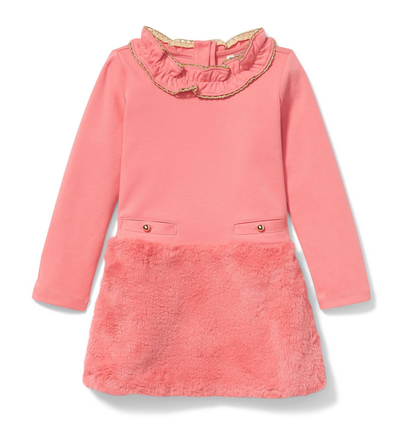 Faux Fur Ponte Dress  image number 0
