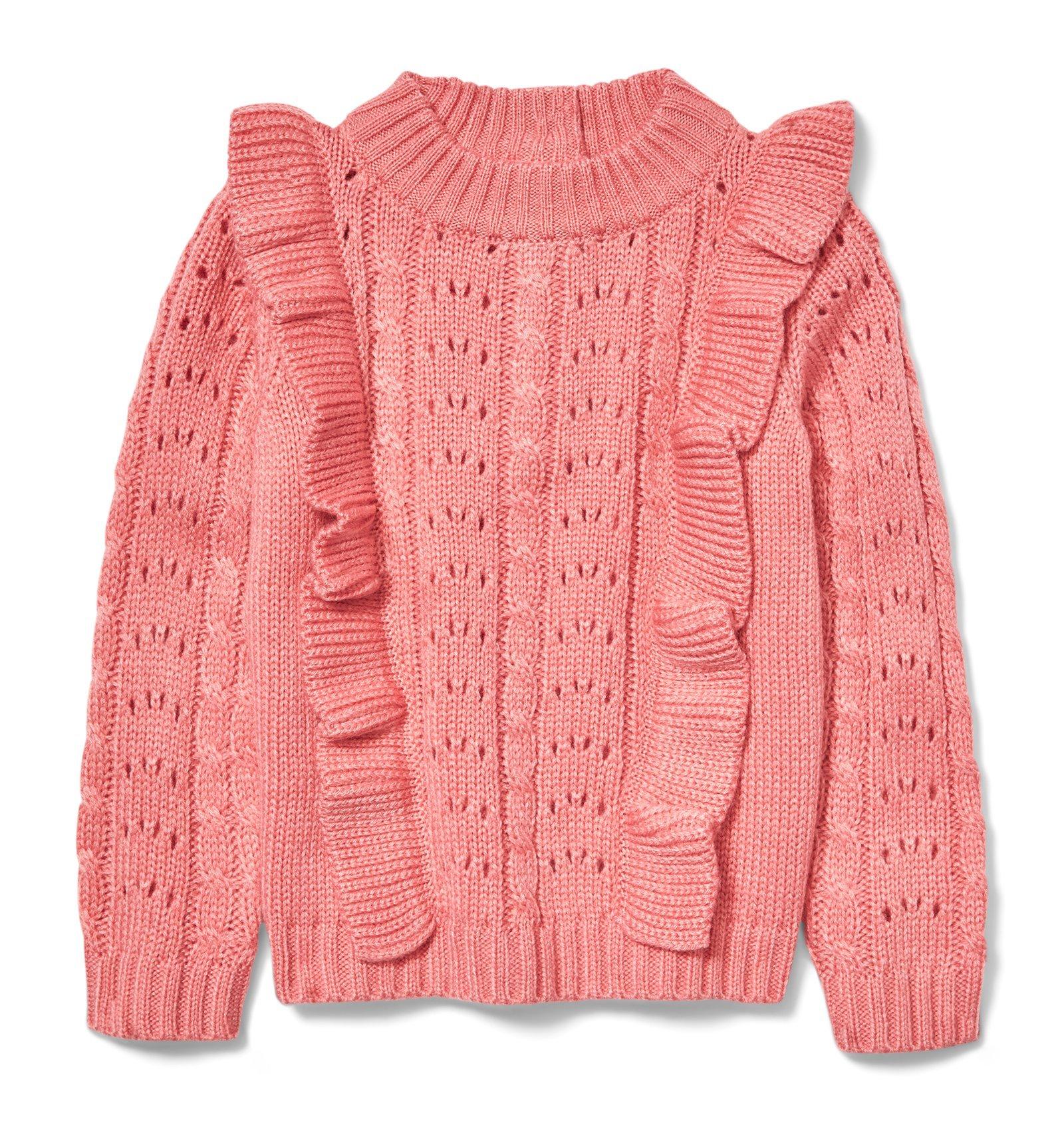 Ruffle Eyelet Sweater  image number 0