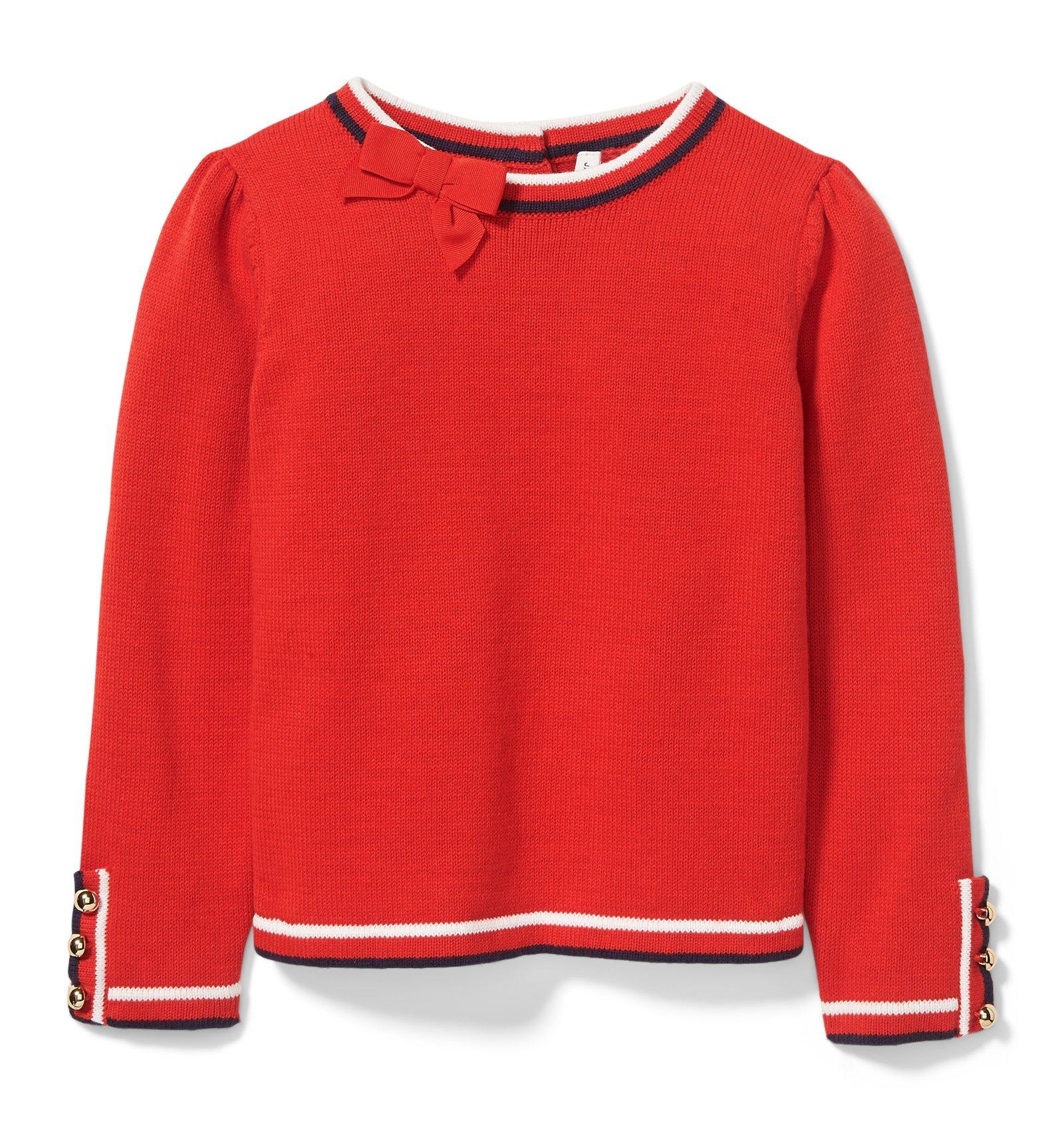 Button Sleeve Bow Sweater image number 0