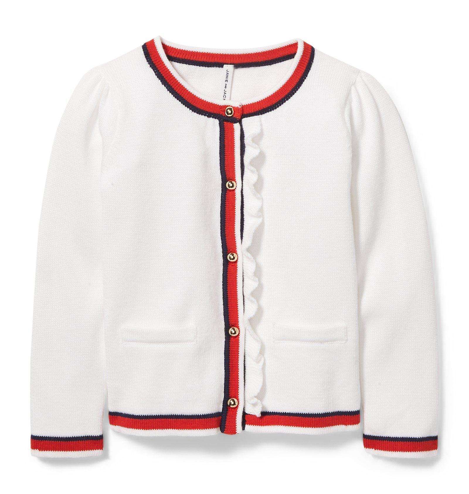 Ruffle Stripe Cardigan image number 0