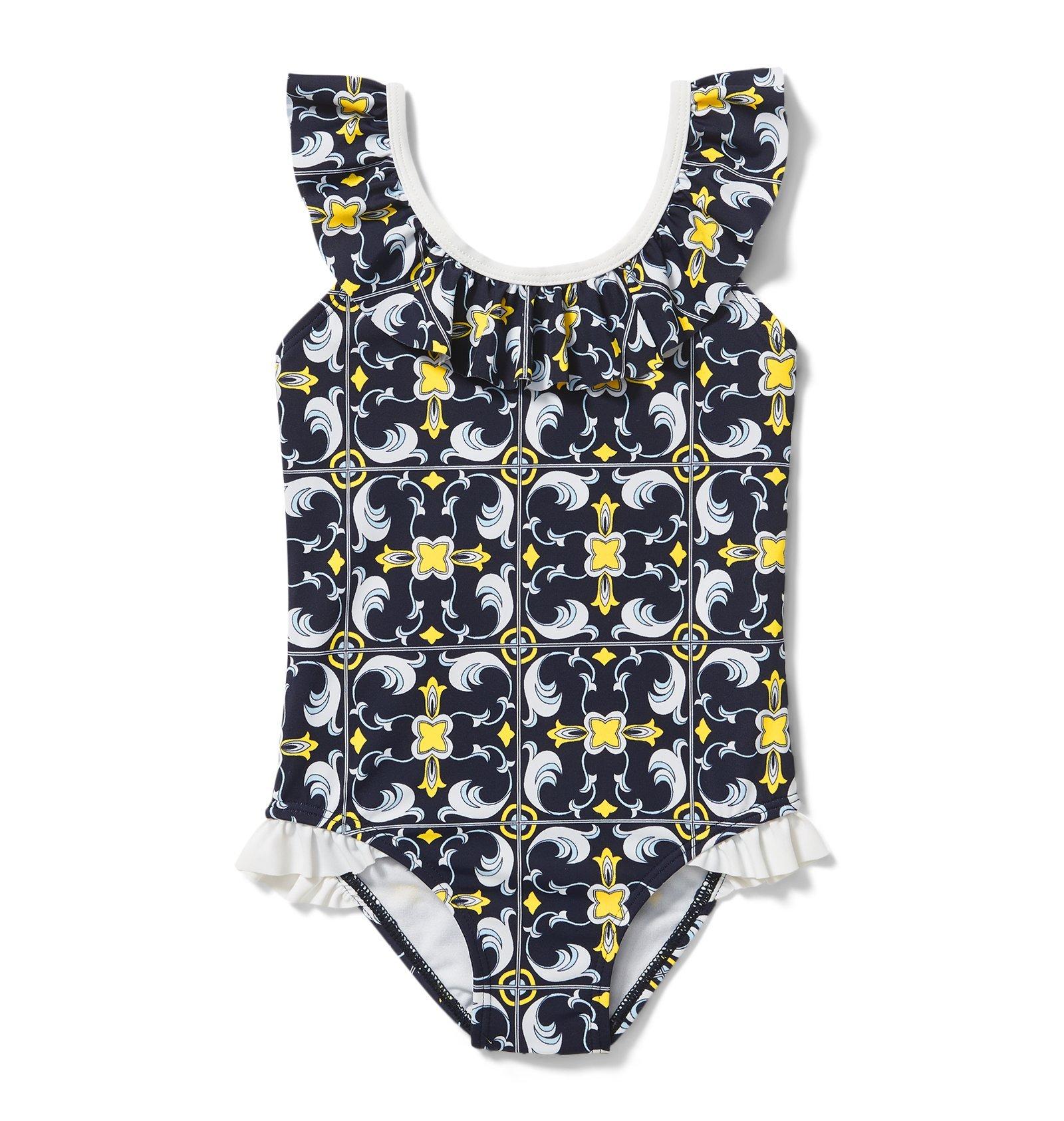 Medallion Ruffle-Neck Swimsuit image number 0