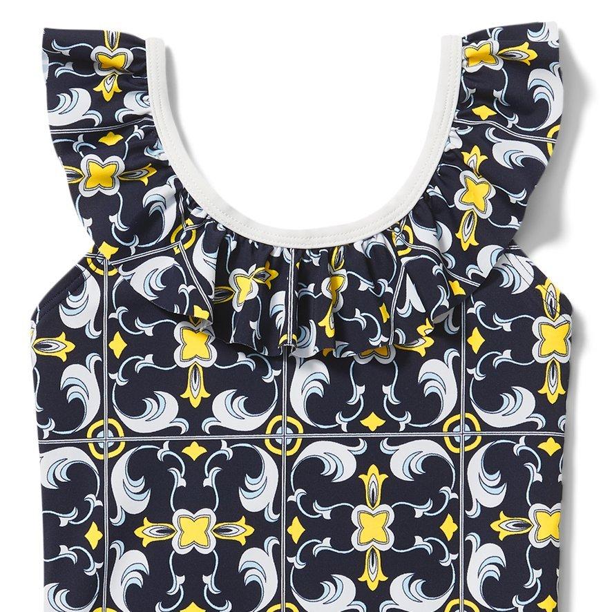 Medallion Ruffle-Neck Swimsuit image number 2