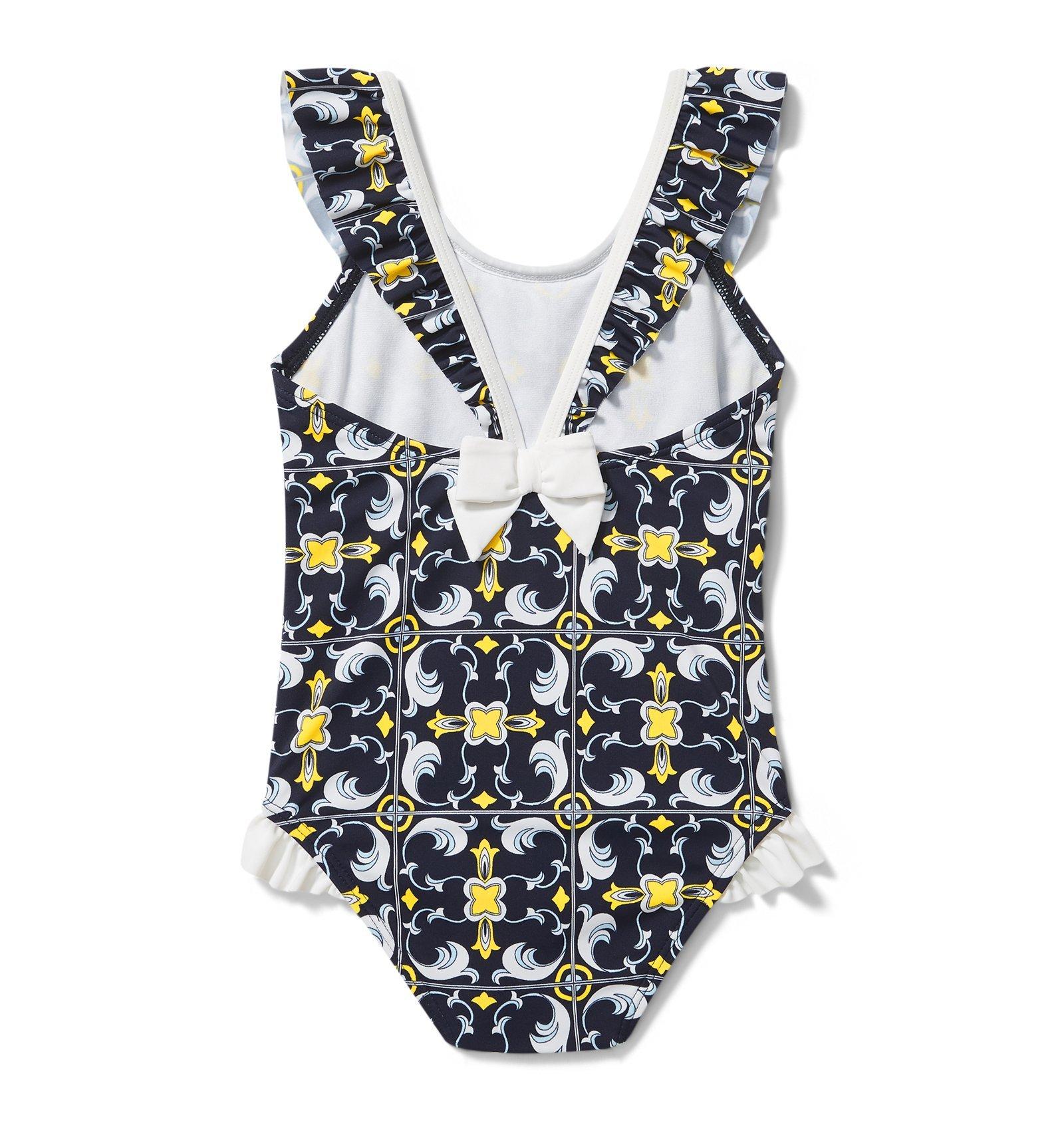 Medallion Ruffle-Neck Swimsuit image number 1