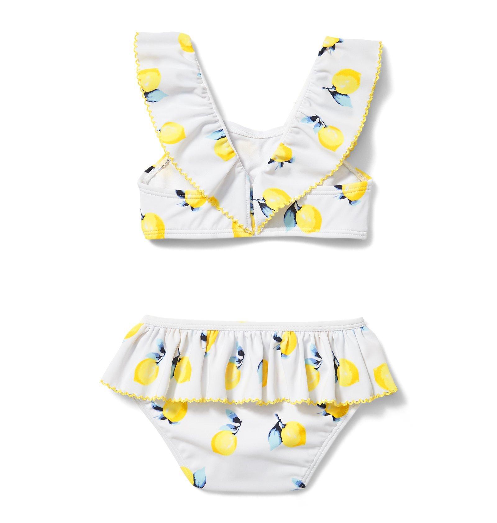 Lemon Lace-Edge 2-Piece Swimsuit image number 1