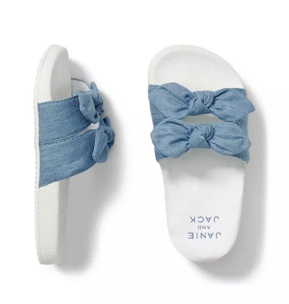 Chambray Bow Slide image number 0