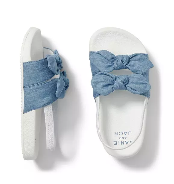 Chambray Bow Slide image number 1