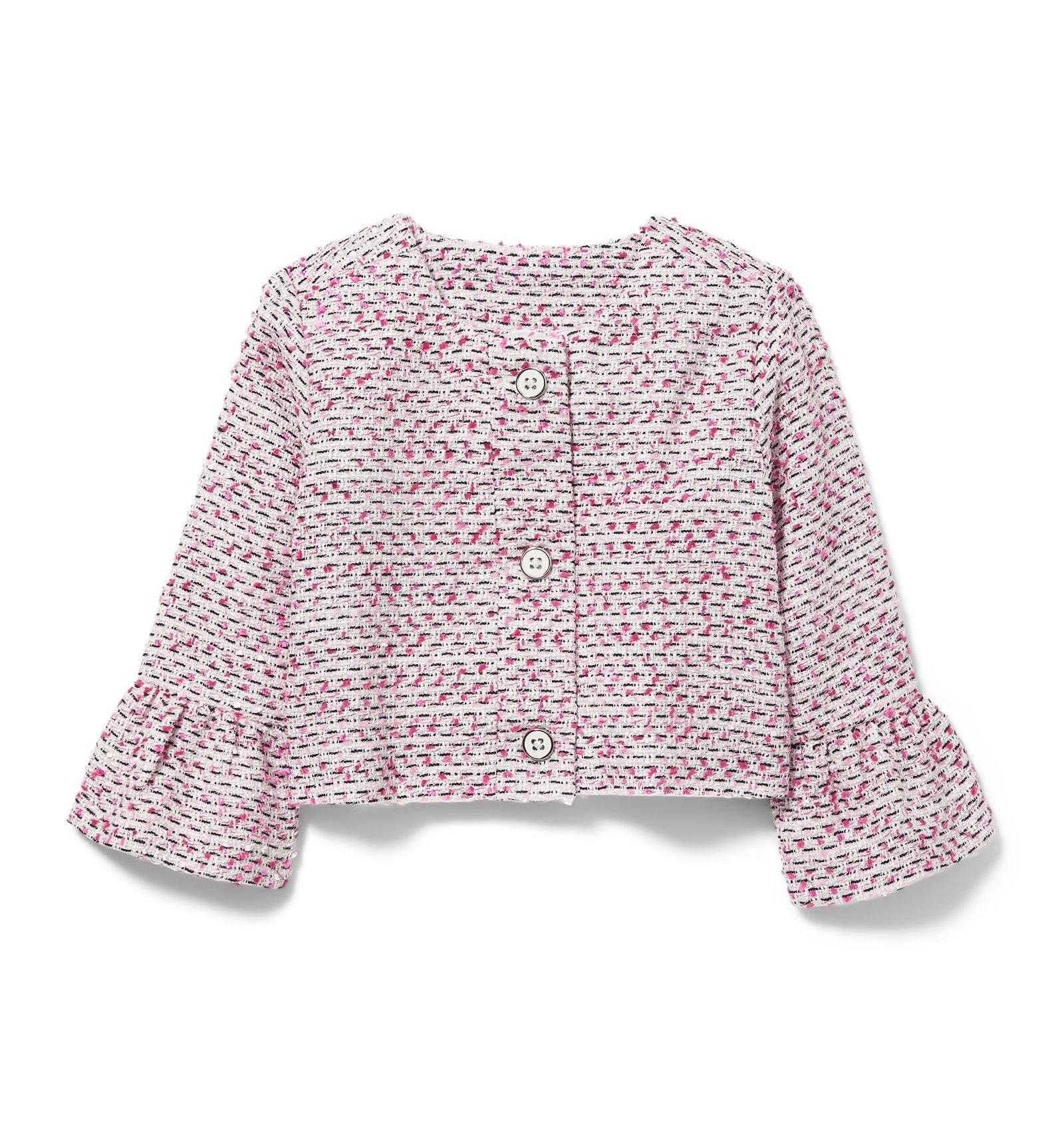 Ruffle Cuff Bouclé Jacket 