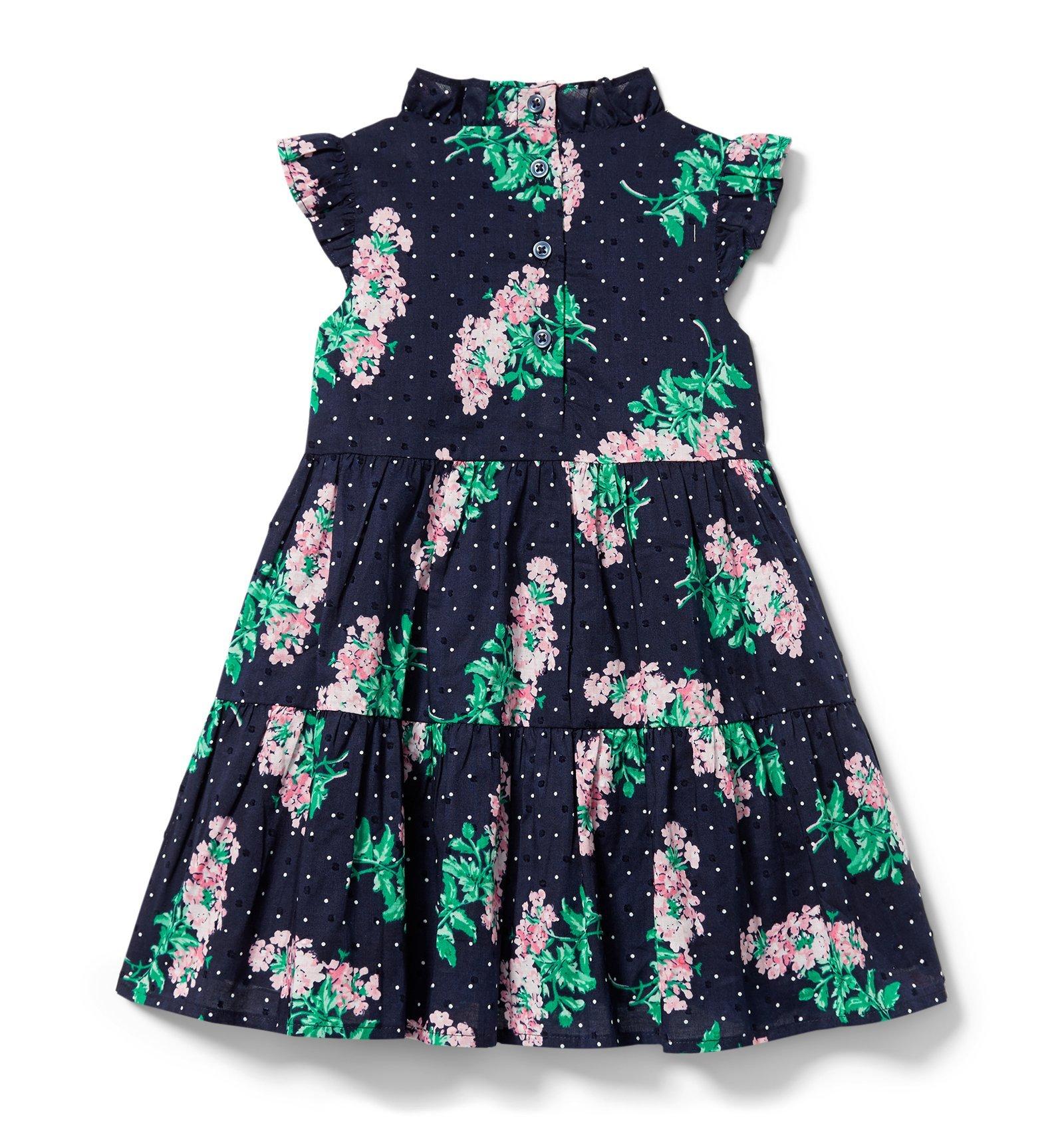 Girl Navy Floral Floral Tiered Dress by Janie and Jack