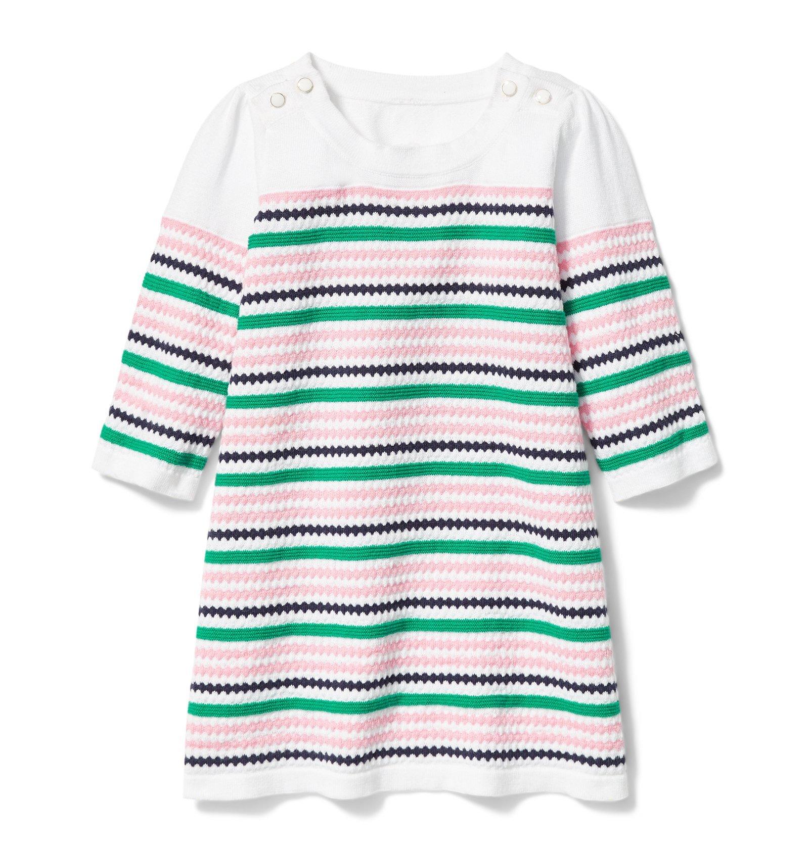Textured Knit Stripe Sweater Dress image number 0