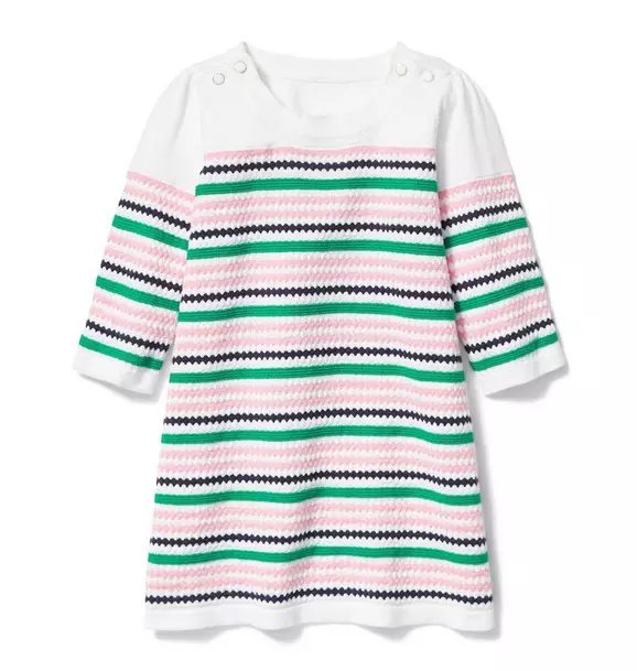 Textured Knit Stripe Sweater Dress image number 0