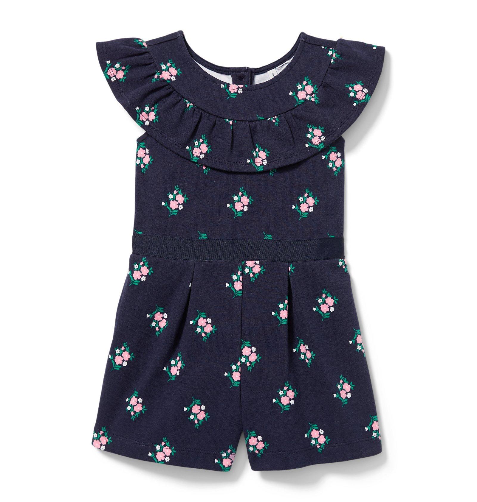 Ruffled Floral Romper image number 0