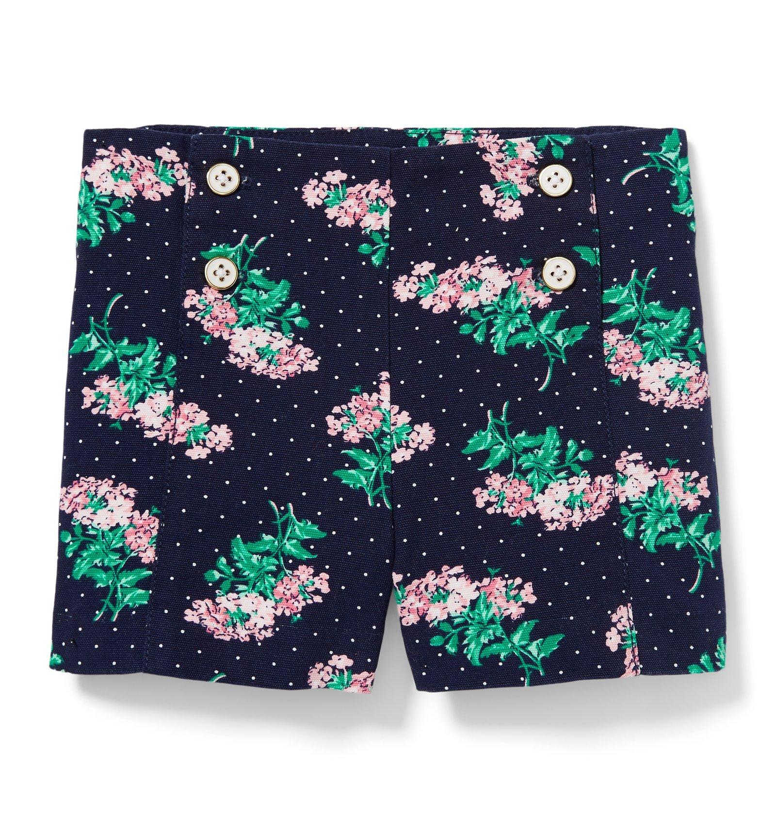 Button Front Floral Short image number 0