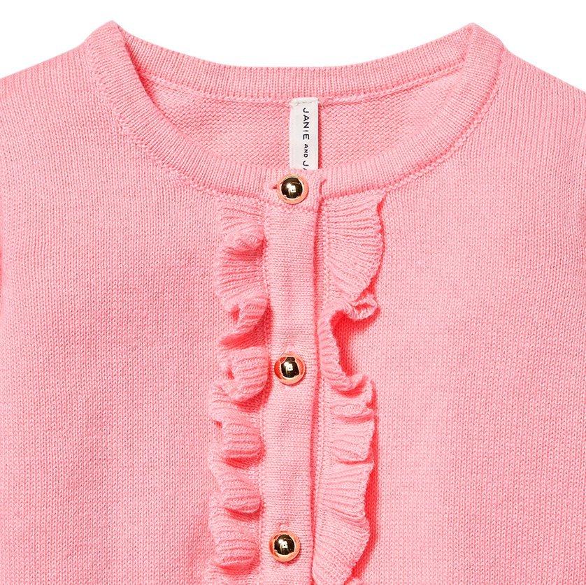 Ruffle Front Crop Cardigan image number 2