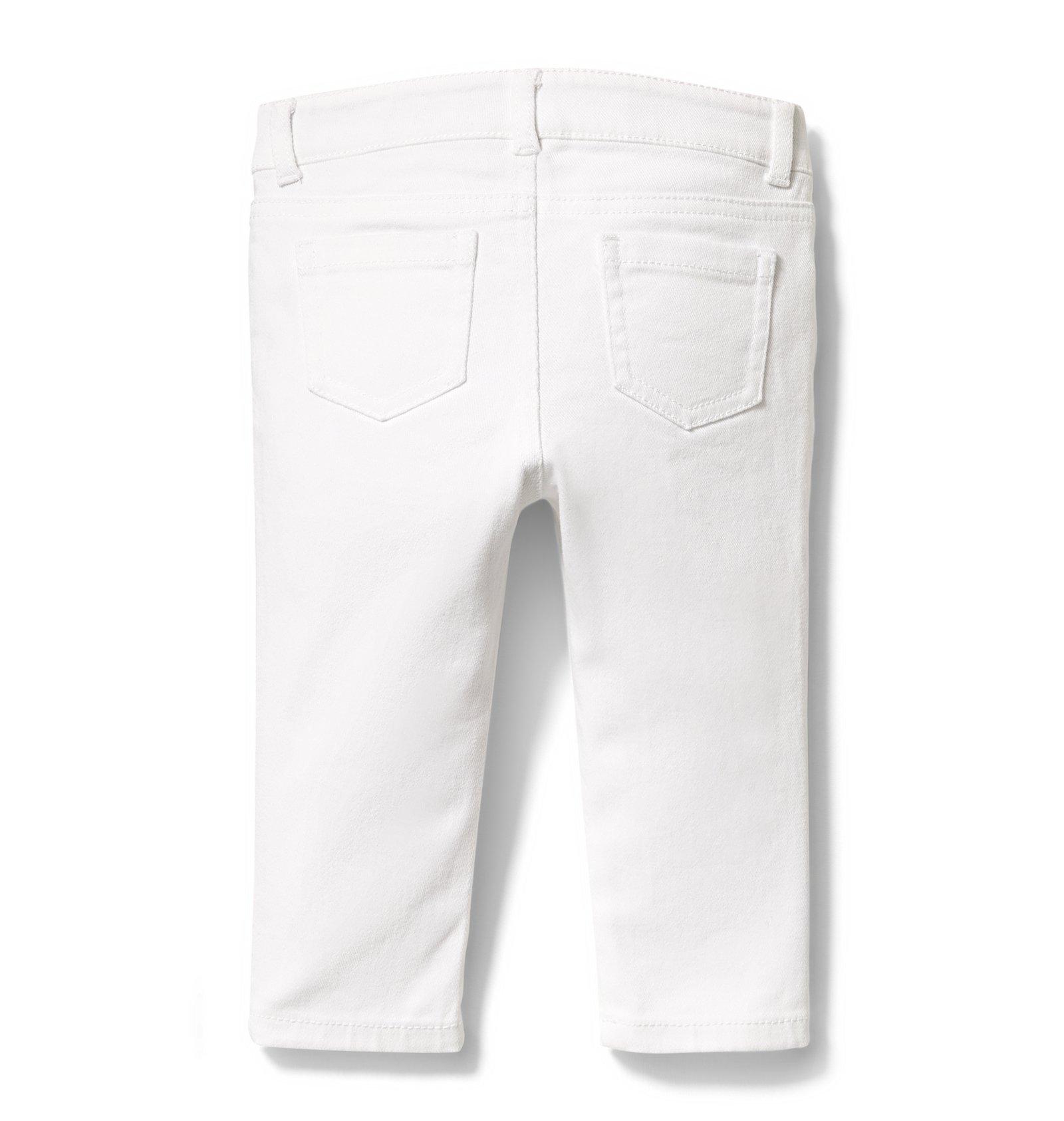 White Denim Crop Jeans image number 1