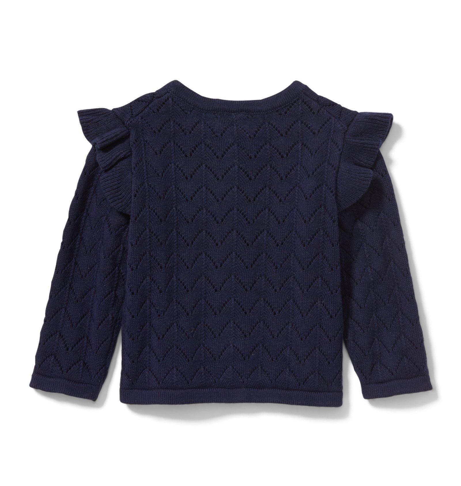 Ruffle Pointelle Cardigan  image number 2