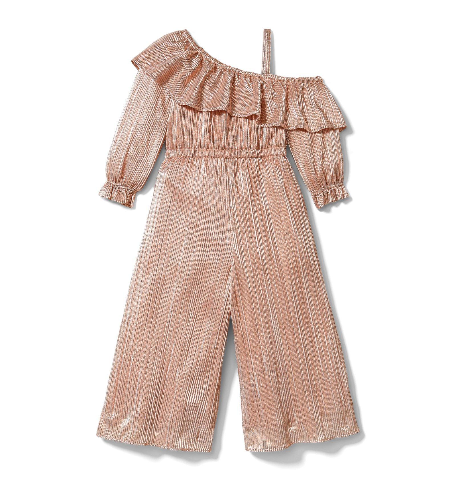 gold plisse jumpsuit