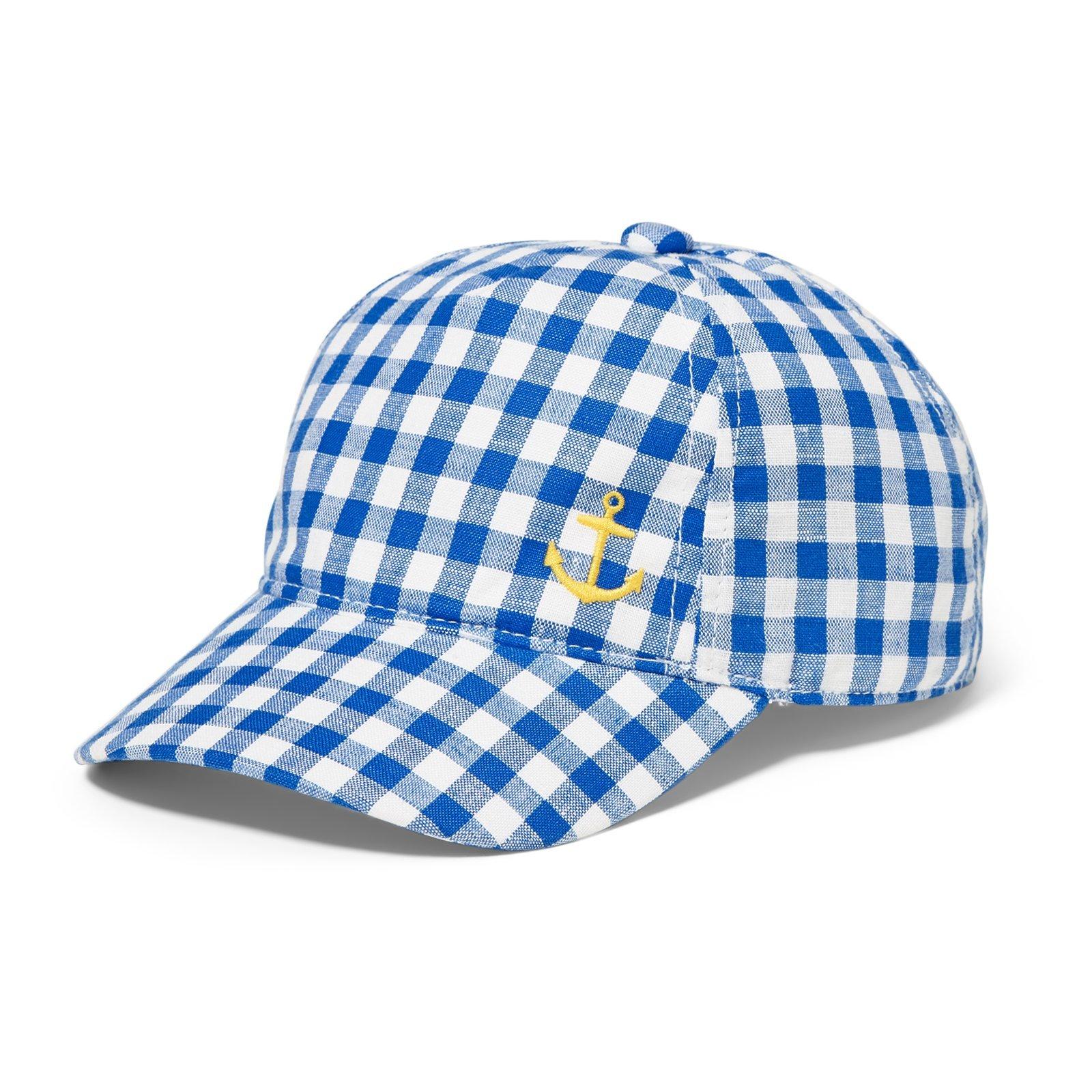 Anchor Icon Gingham Cap