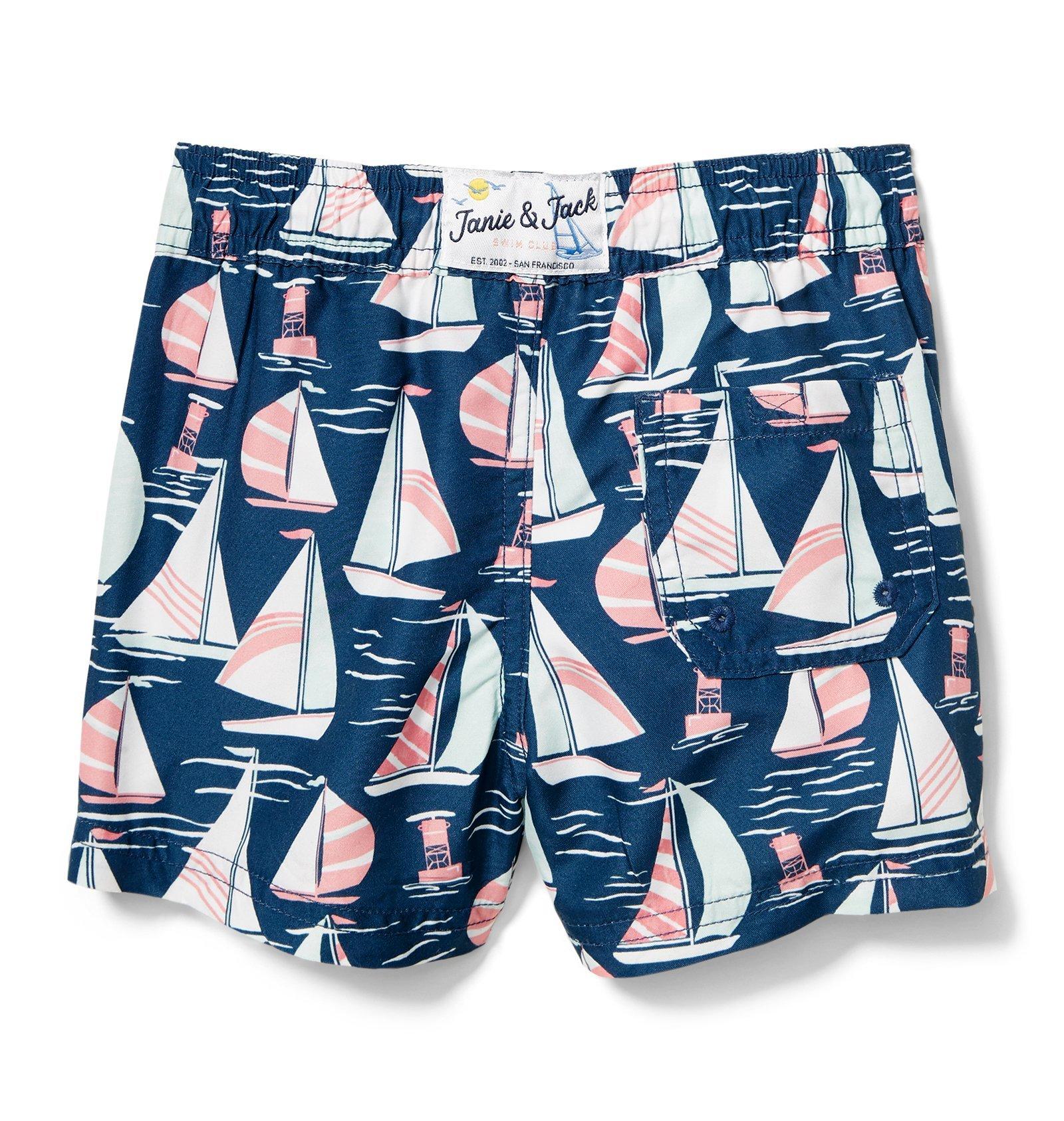 Sailboat Swim Trunks image number 1