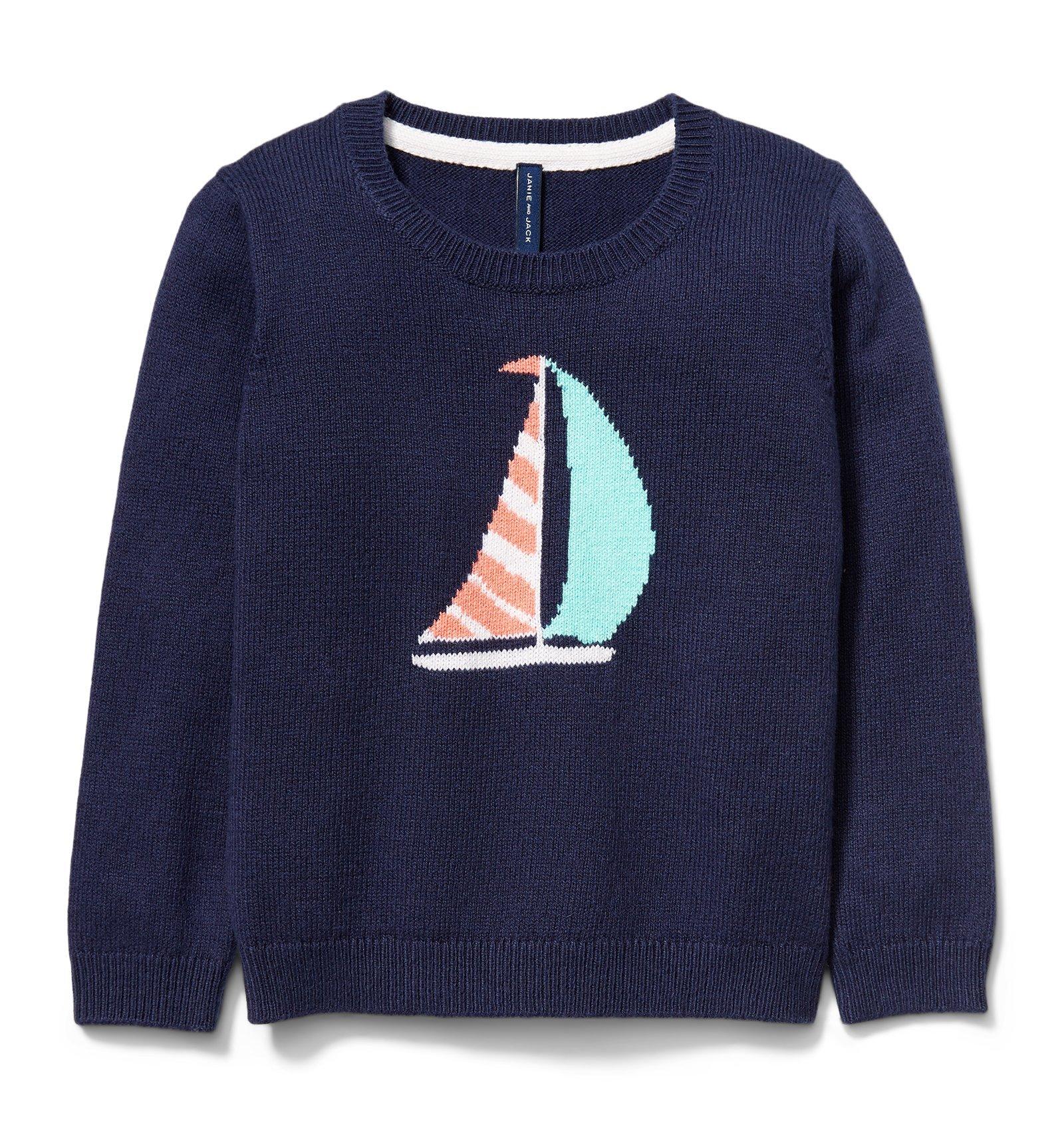 Sailboat shops pullover sweater for children