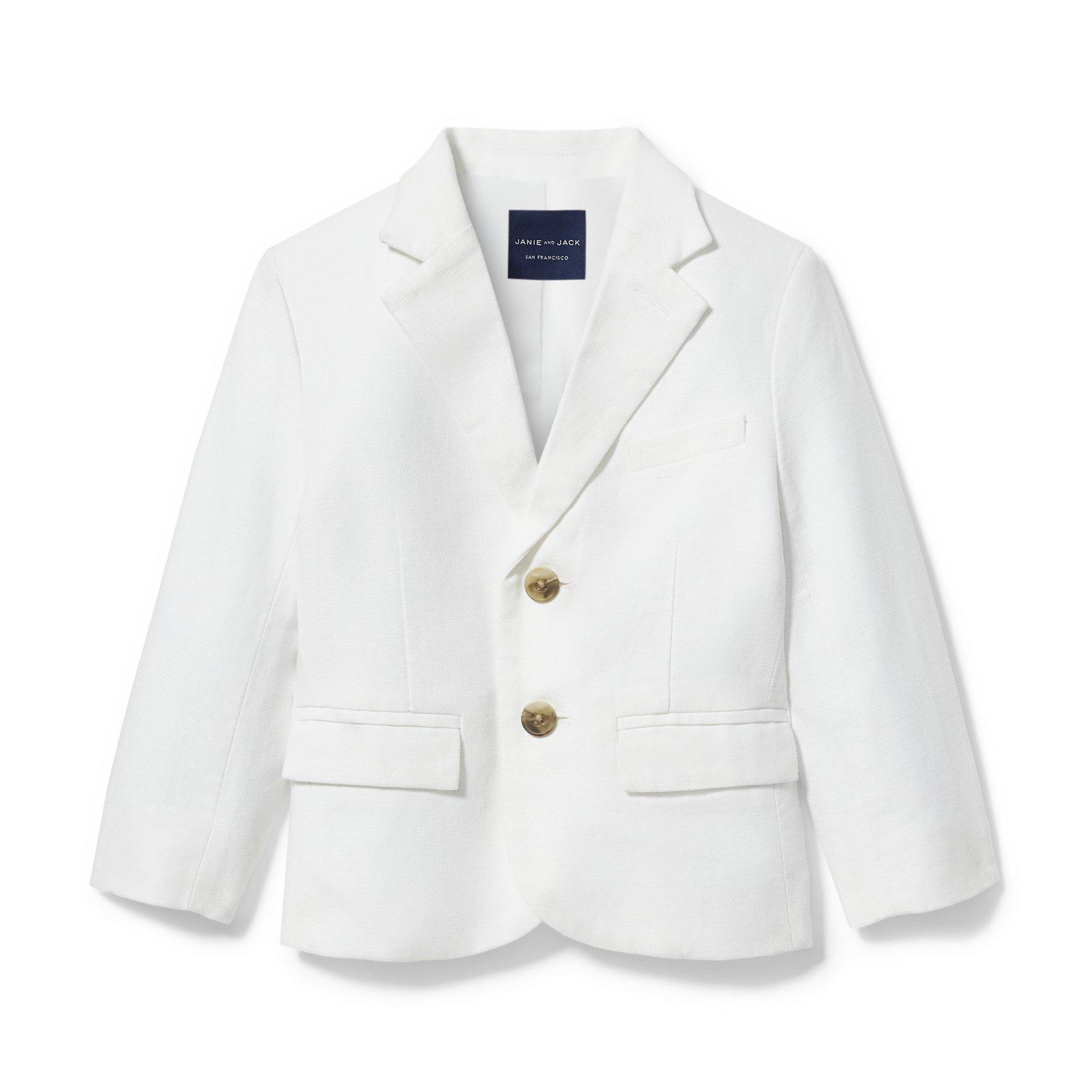 Boy White Linen Blazer by Janie and Jack